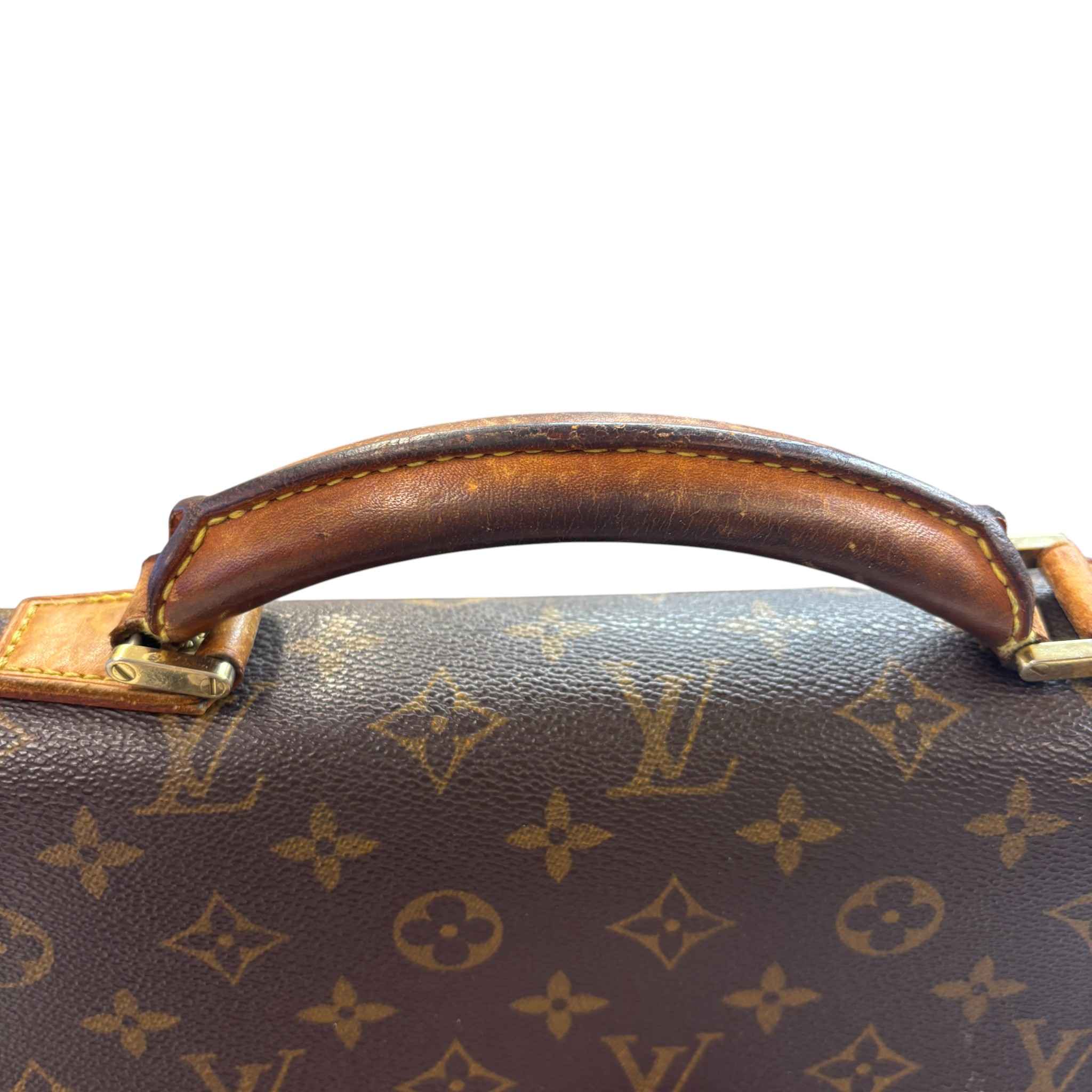 Monogram Serviette Conseiller Briefcase Bag Brown