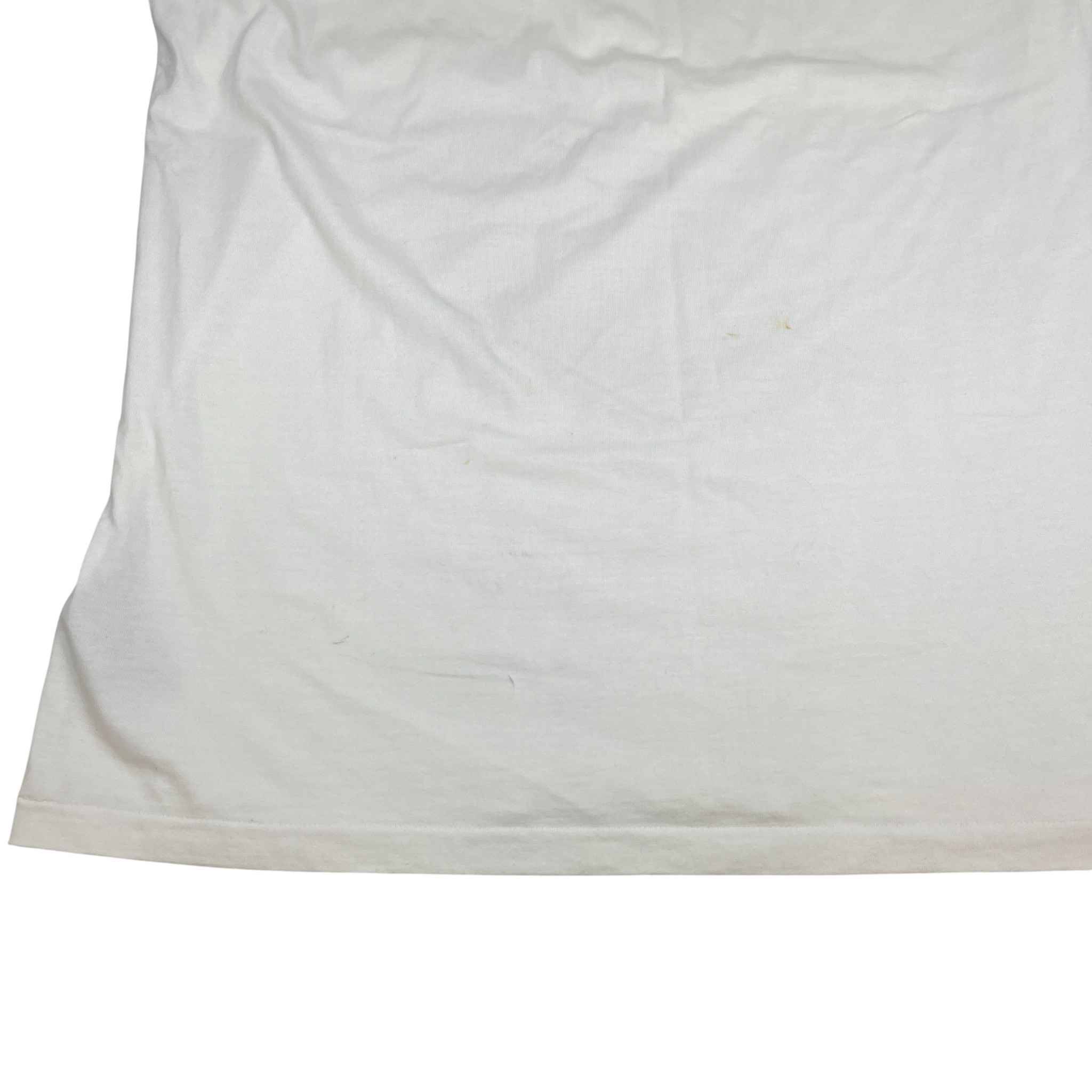 Men's Embroidered Logo T-Shirt White Size L