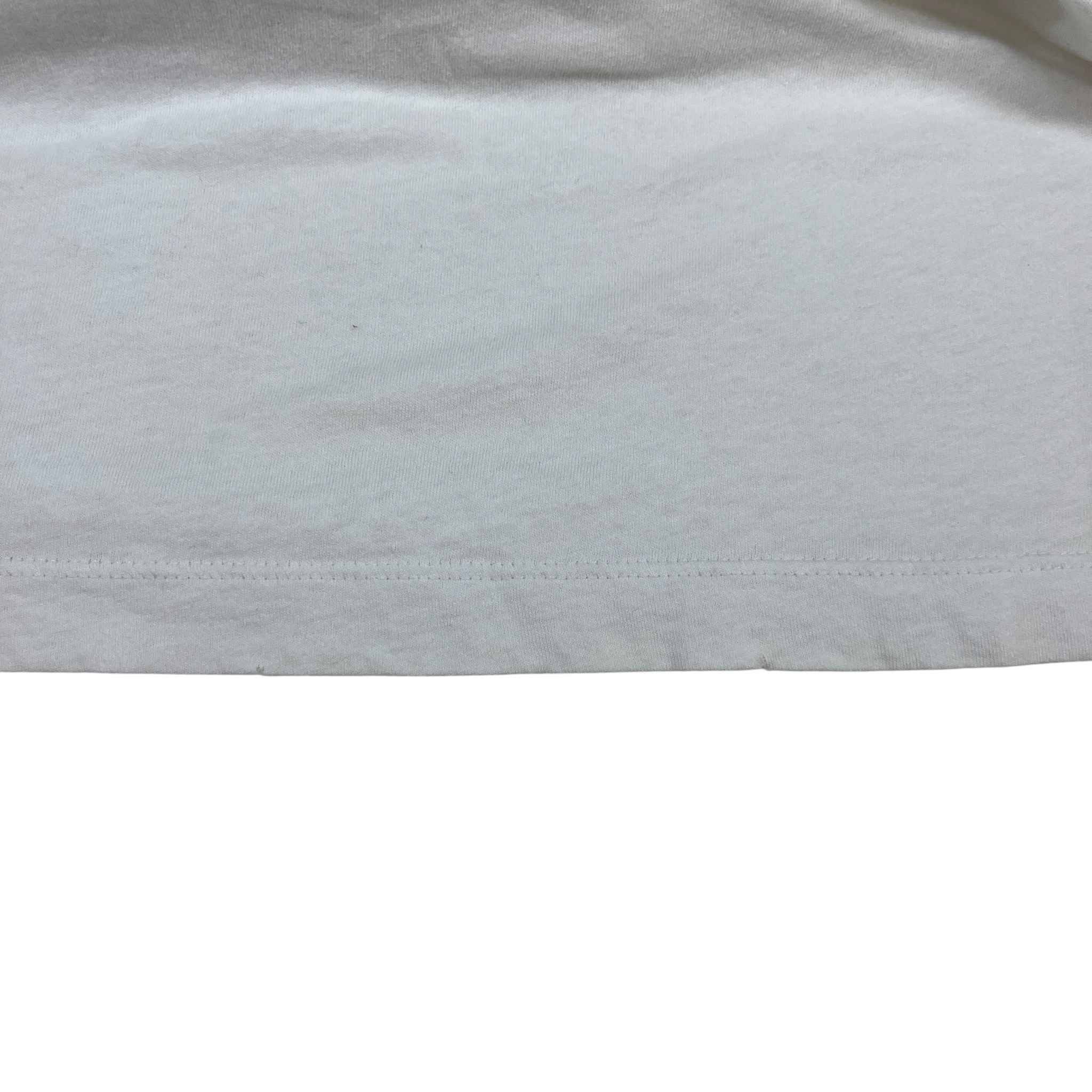 Men's Logo Print Oversized T-Shirt White Size L