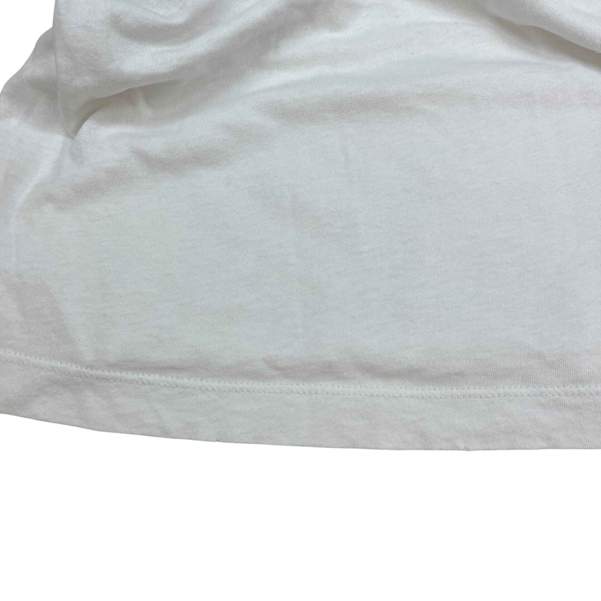 Men's Logo Print Oversized T-Shirt White Size L