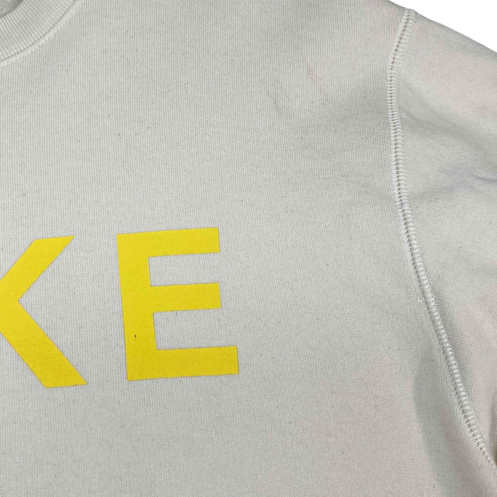 Men's Fake/Not Web Print Sweatshirt Beige Size M