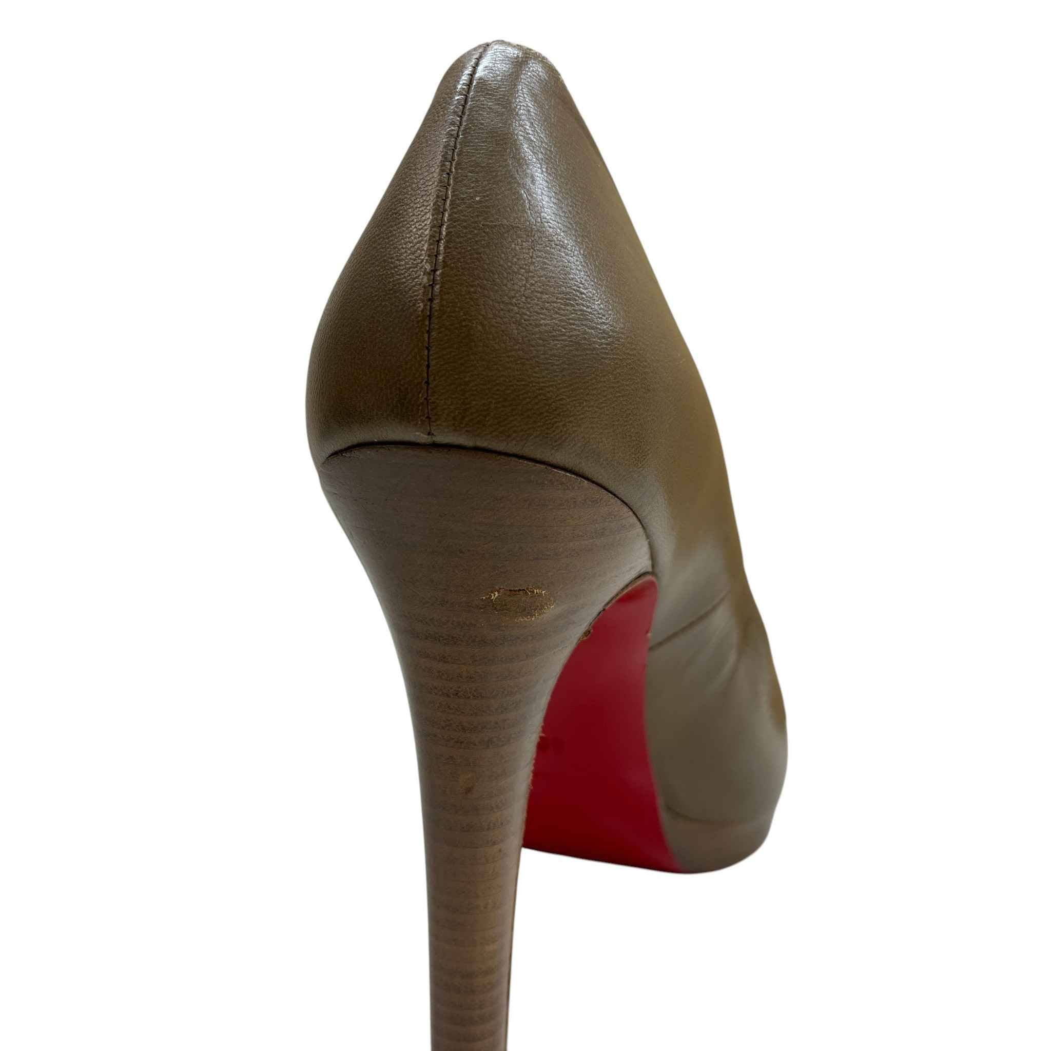 Women's Simple Pumps Heels Khaki Size EU 40.5 / 7.5