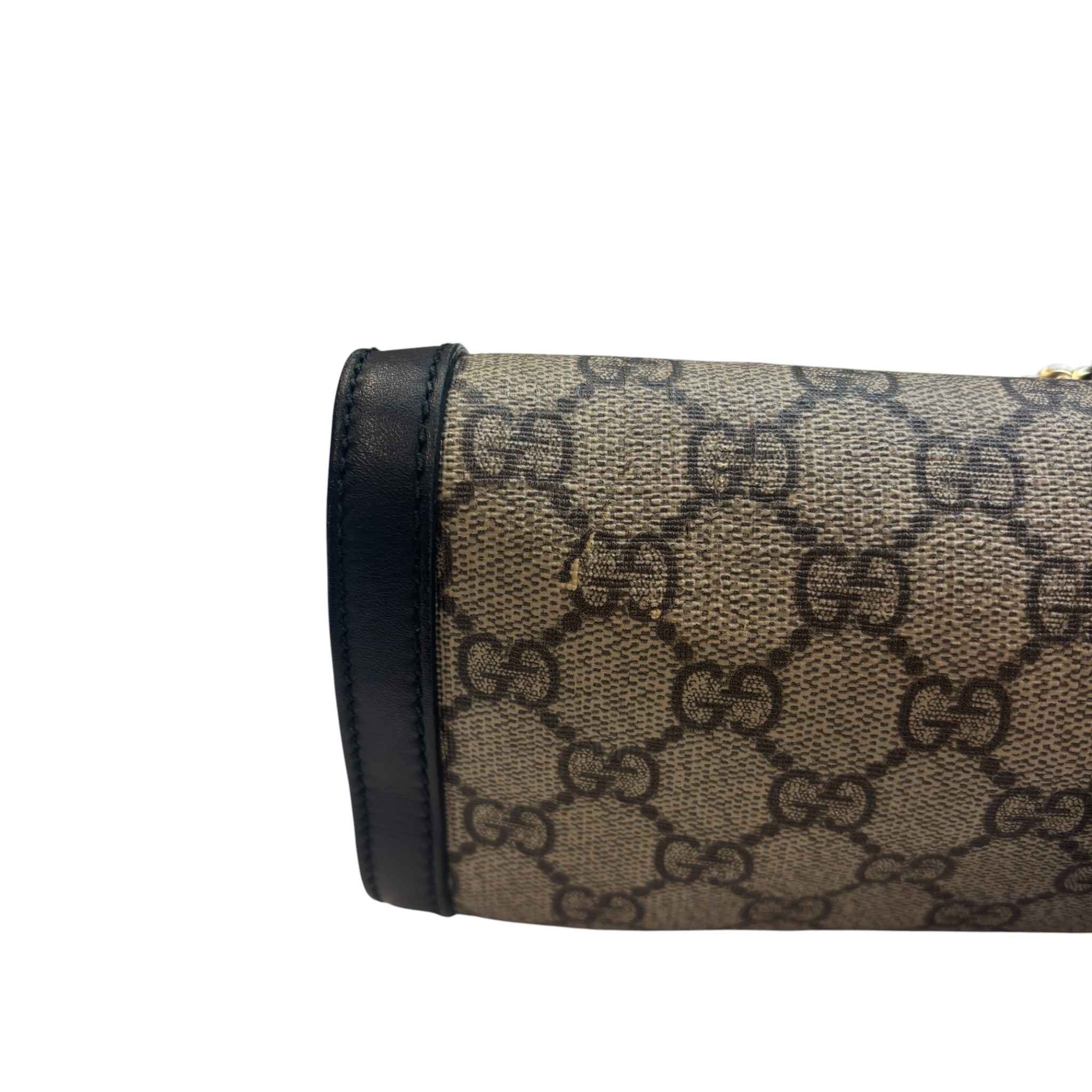 Women's Gg Supreme Padlock Shoulder Bag Black