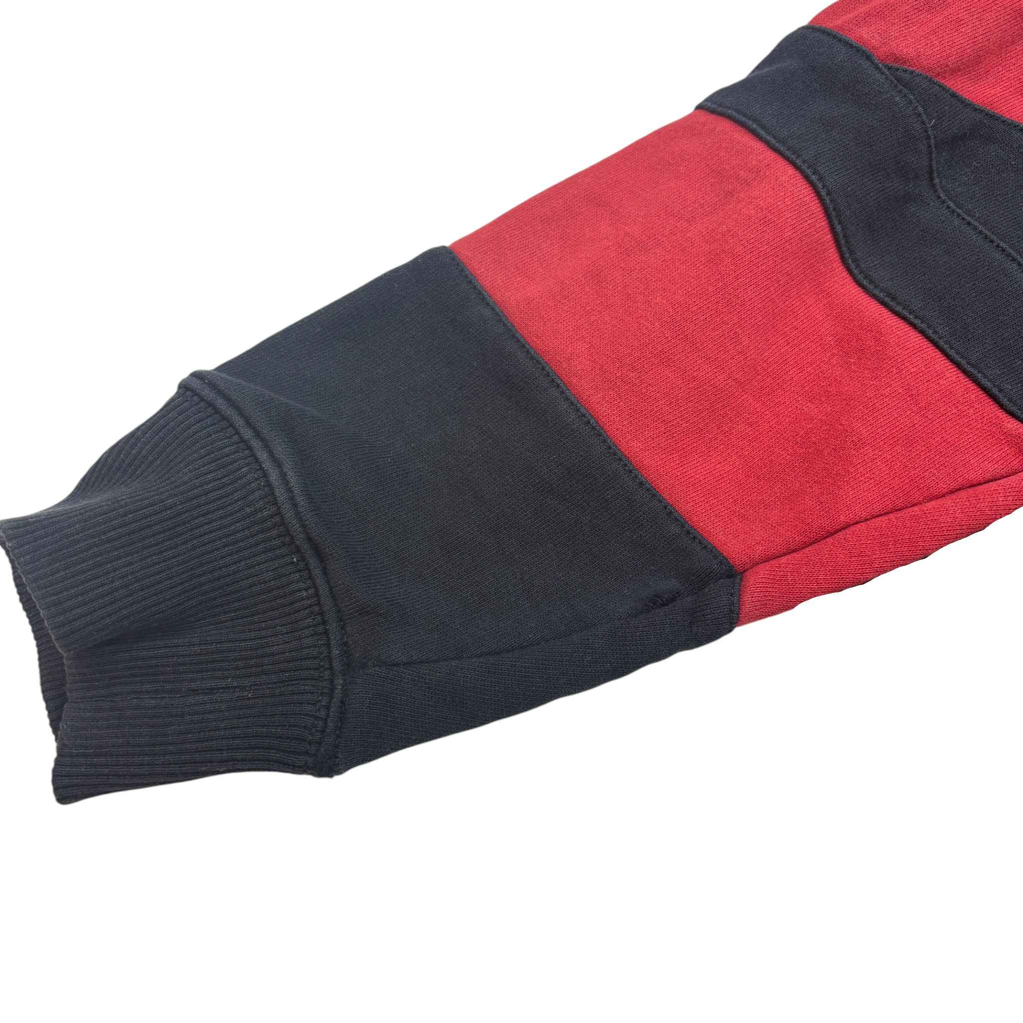 Men's Contrast Stripe Logo Hoodie Black Size XS