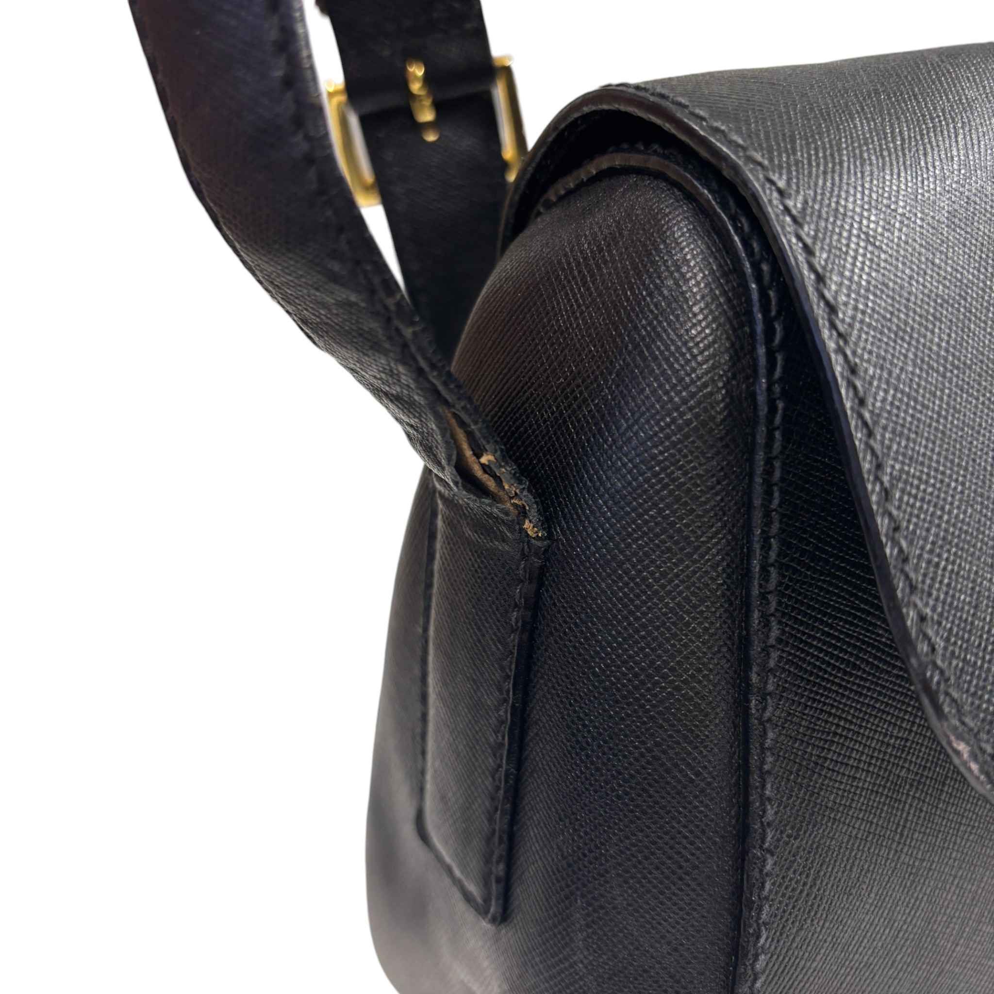 Women's Logo Buckle Crossbody Bag Black