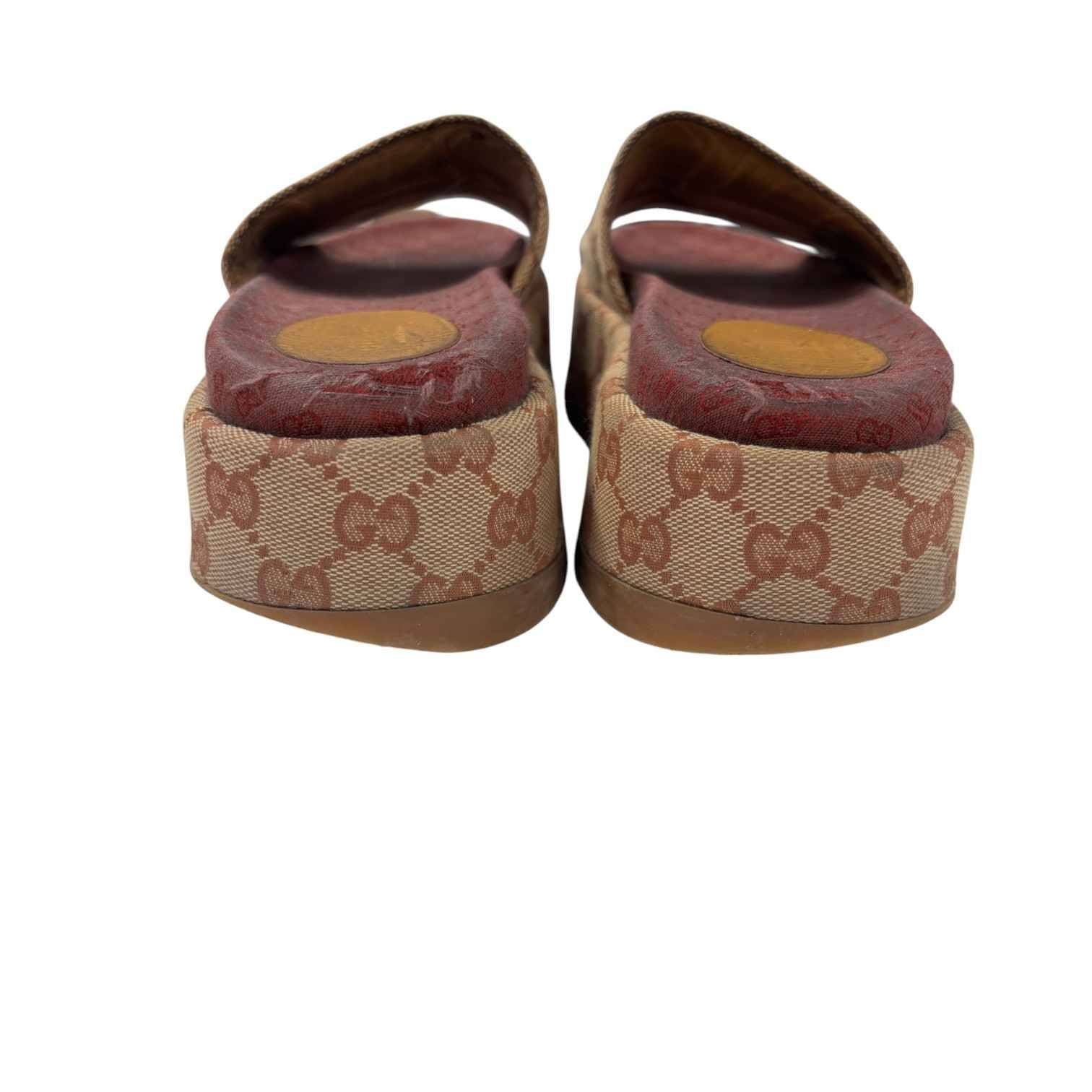 Women's Gg Supreme Platform Slides Beige Size EU 38 / UK 5