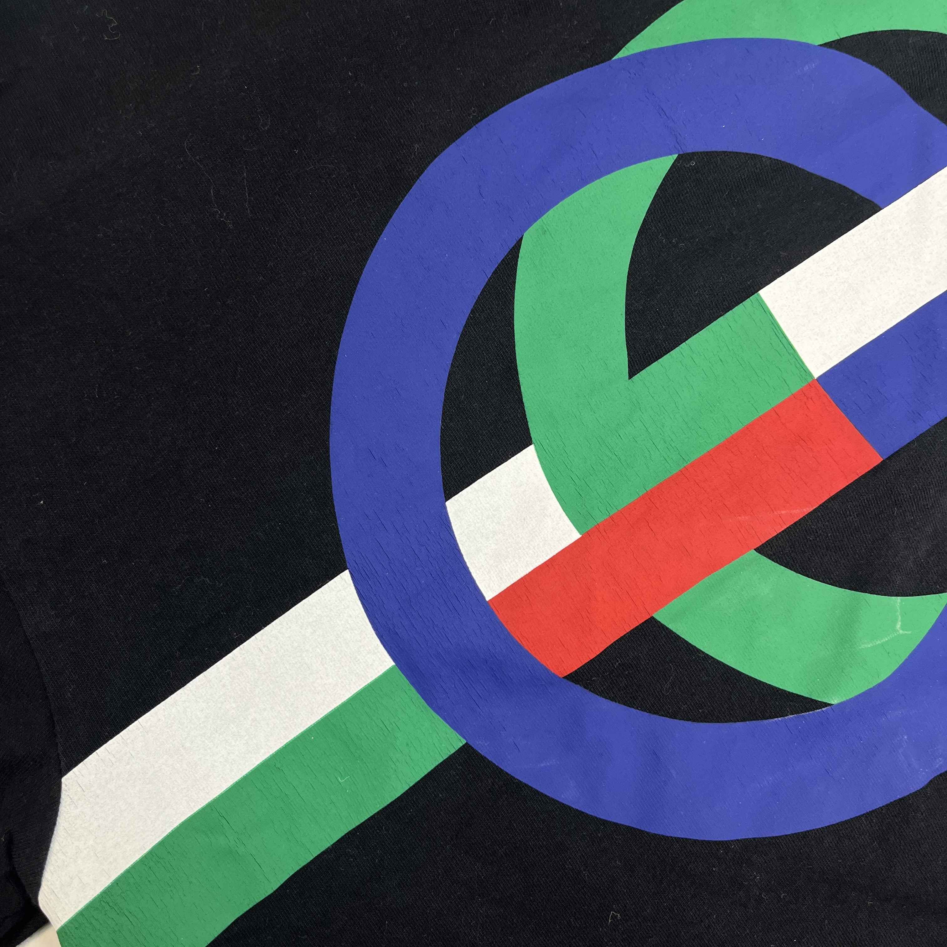 Men's Gg Logo Print T-Shirt Black Size XS