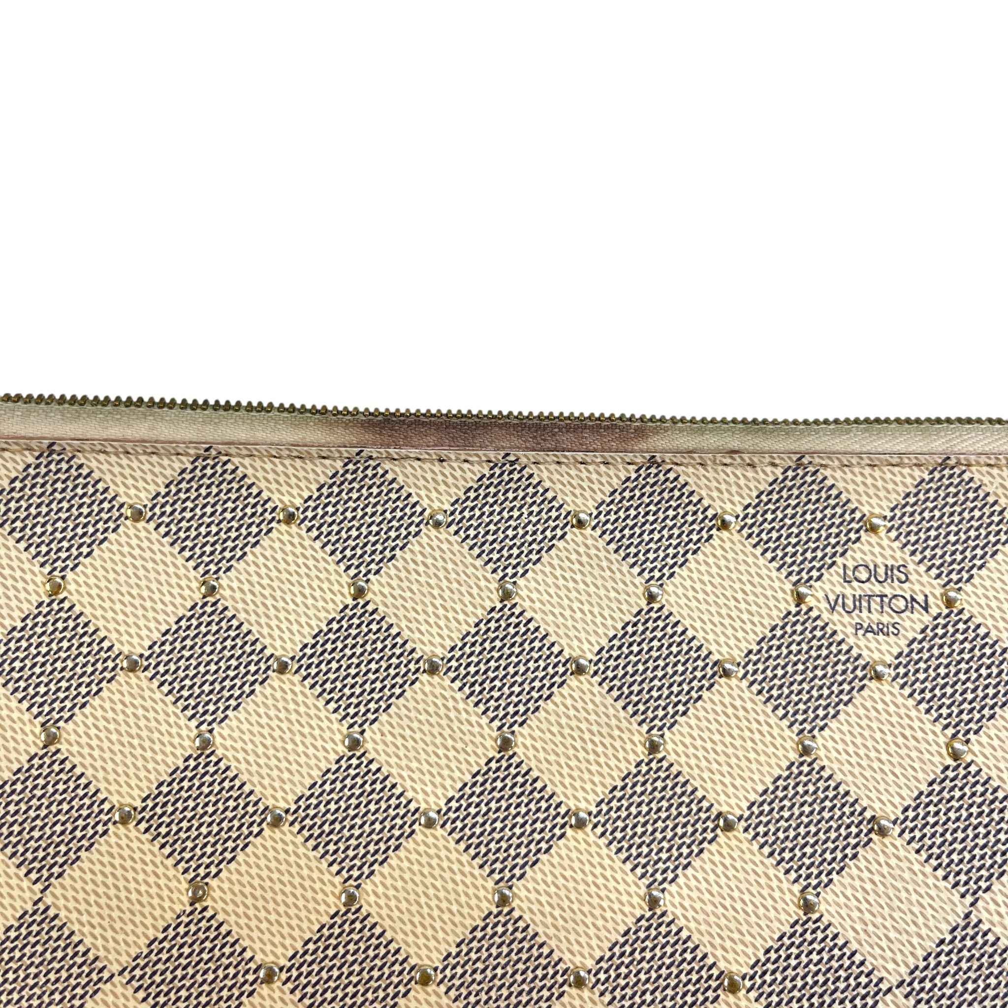 Women's Damier Azur Canvas Pochette Pouch Cream