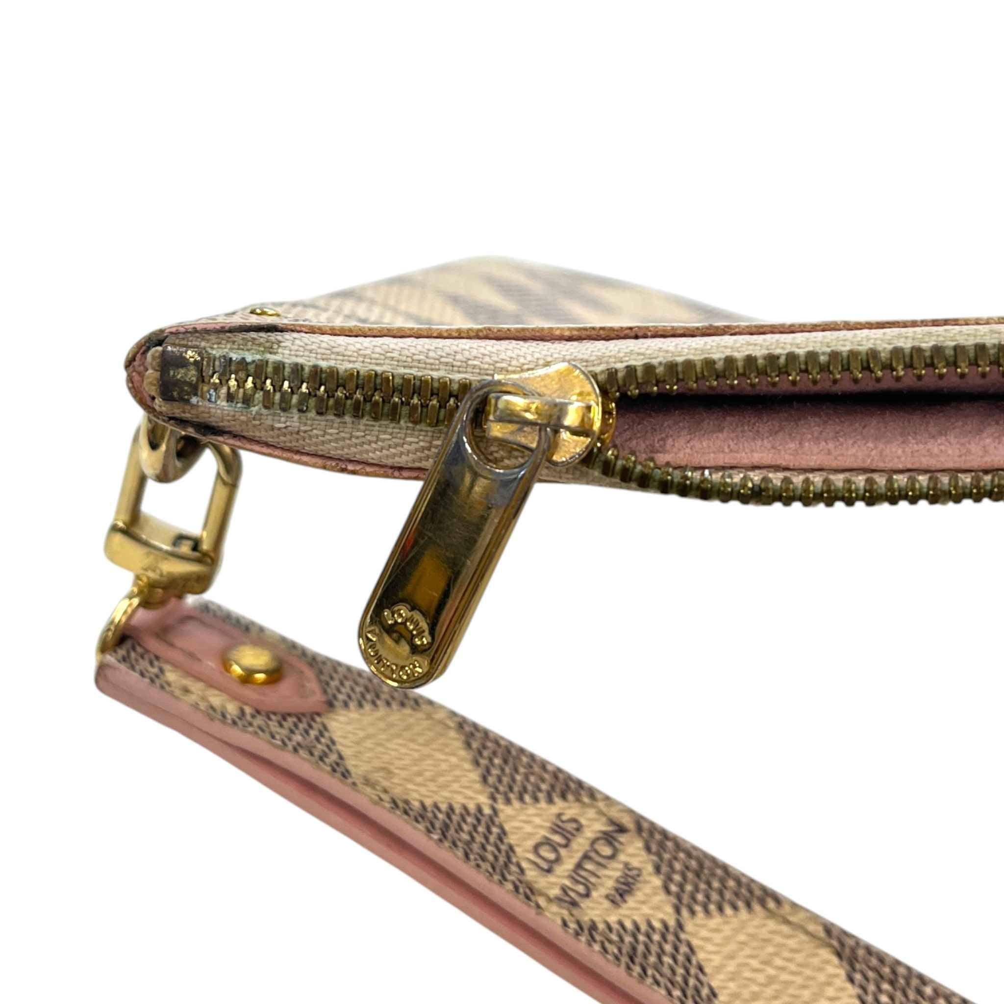 Women's Damier Azur Canvas Pochette Pouch Cream