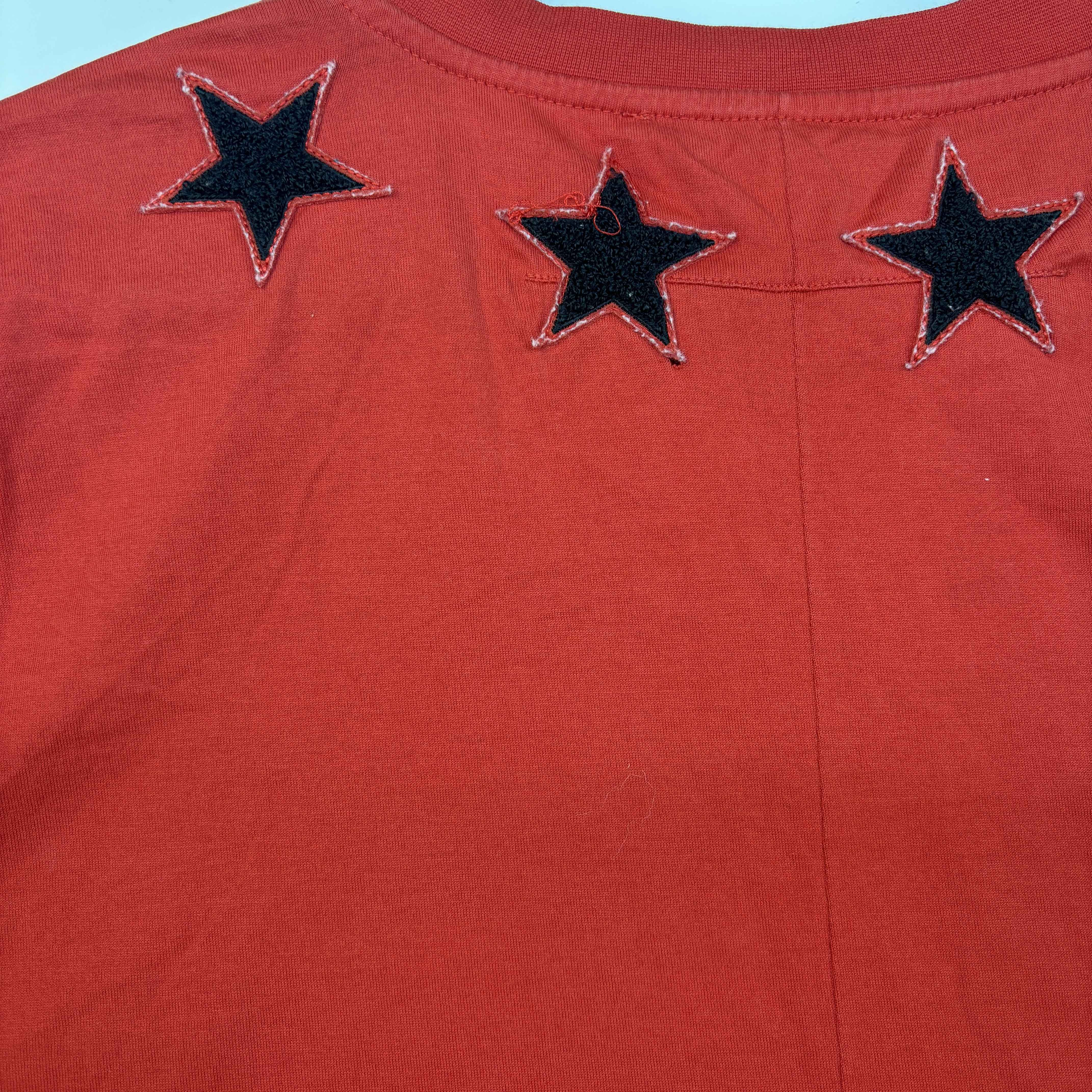 Men's Applique Stars T-Shirt Red Size XL
