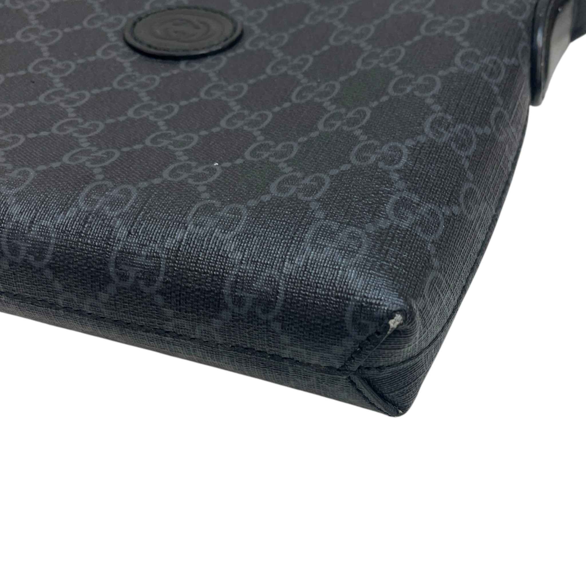 Men's Gg Supreme Cross-Body Bag Black