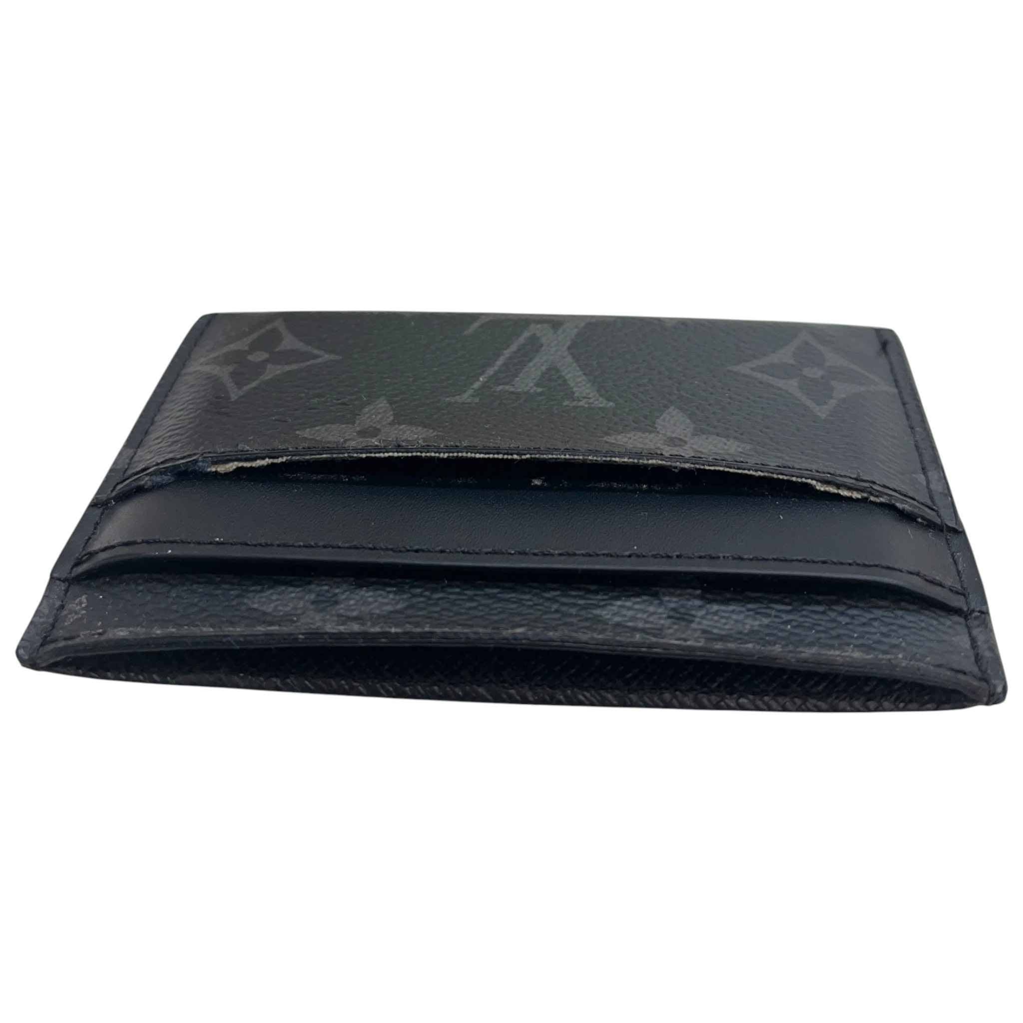 Men's Monogram Eclipse Double Card Holder Black