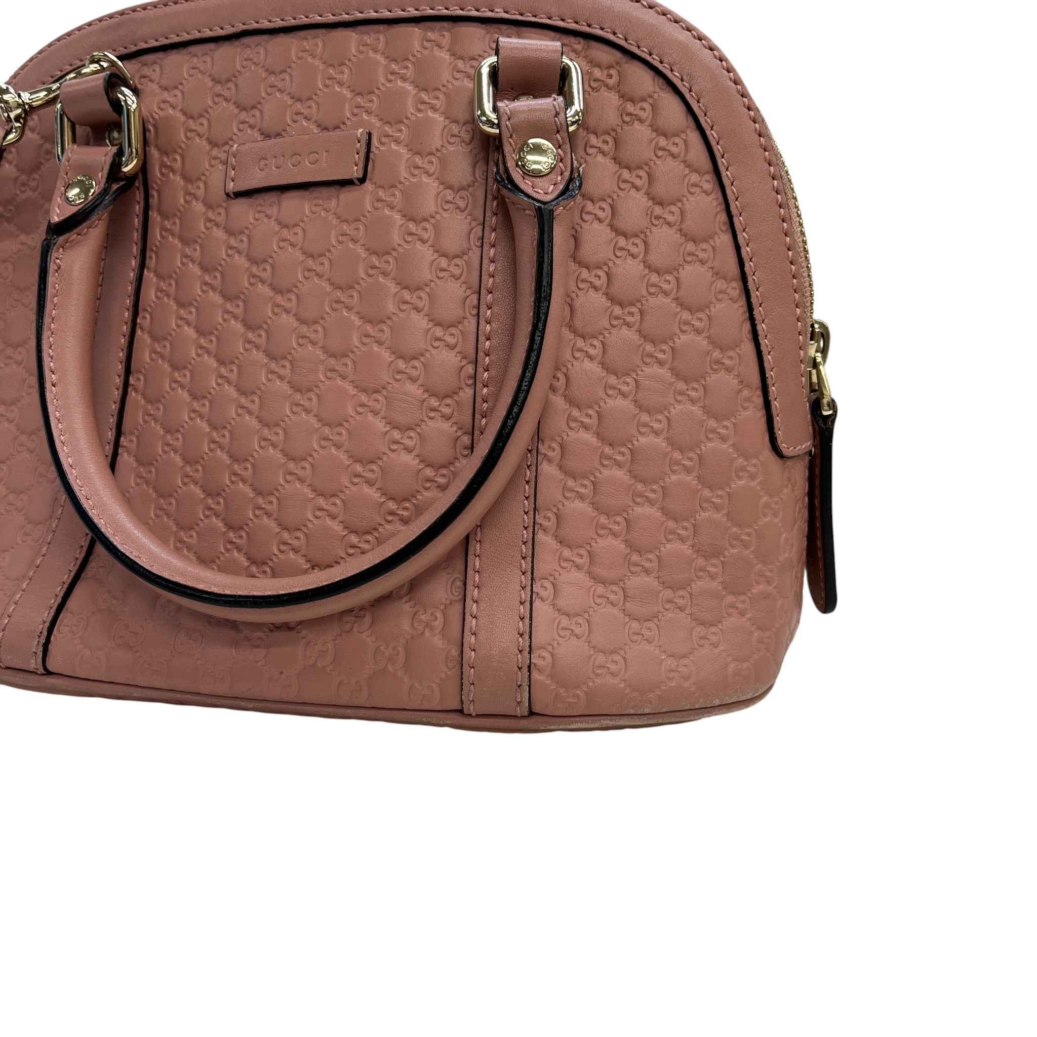 Women's Microguccissima Mini Dome Handbag Pink