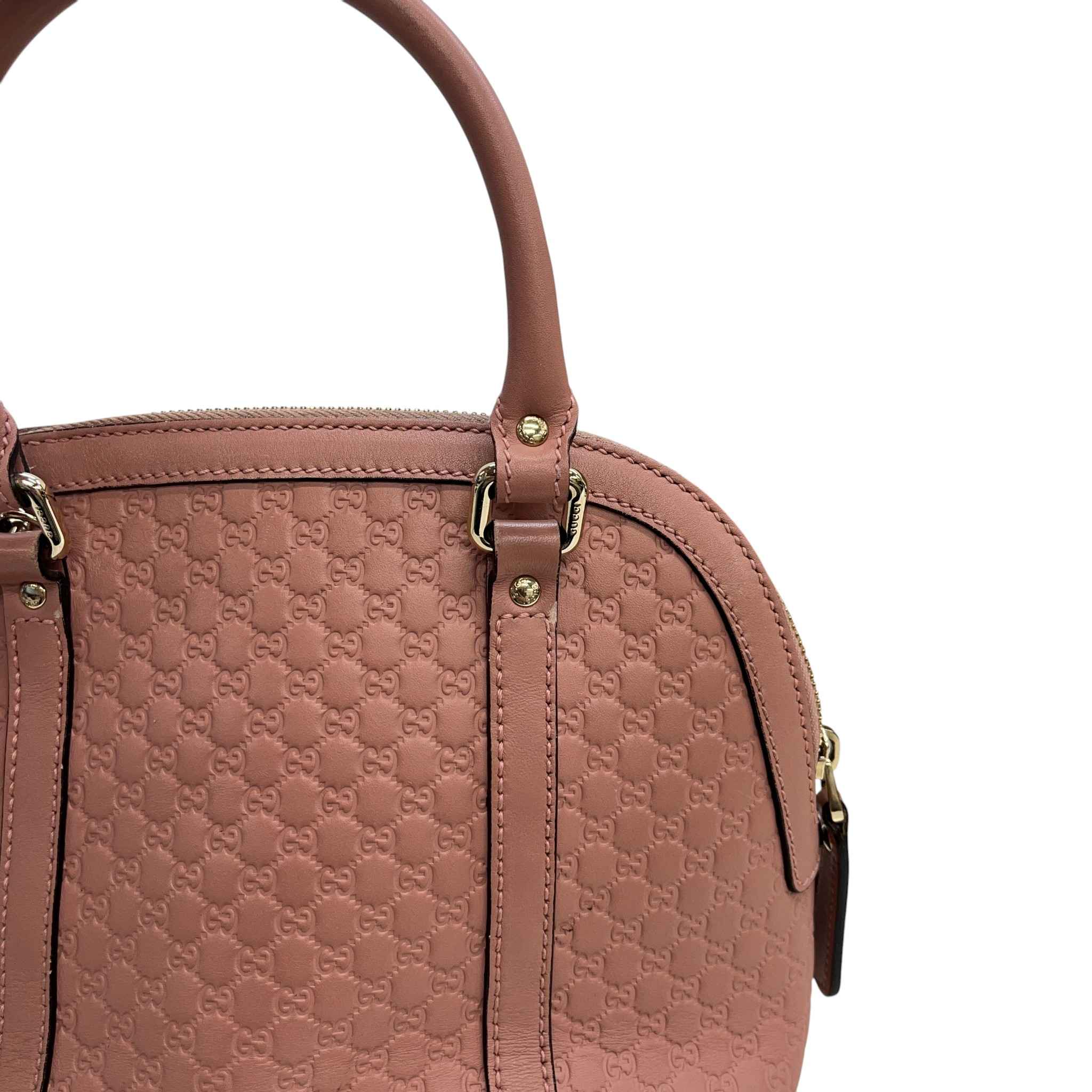 Women's Microguccissima Mini Dome Handbag Pink