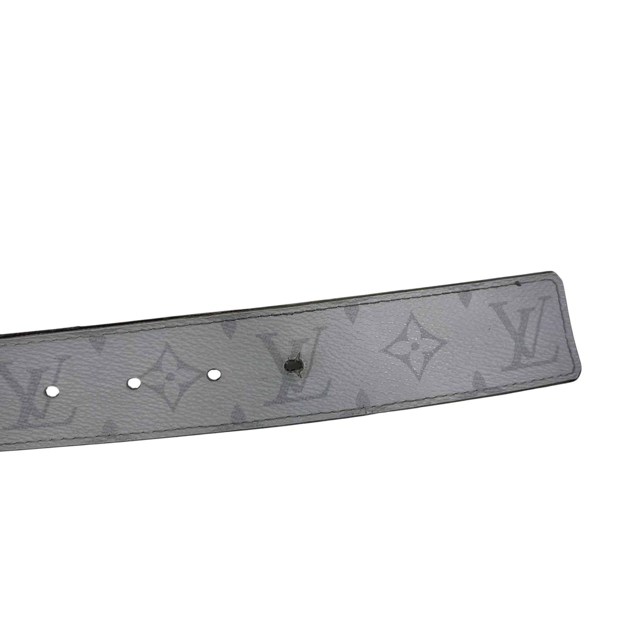 Men's Monogram Reversible Lv Initials Belt White