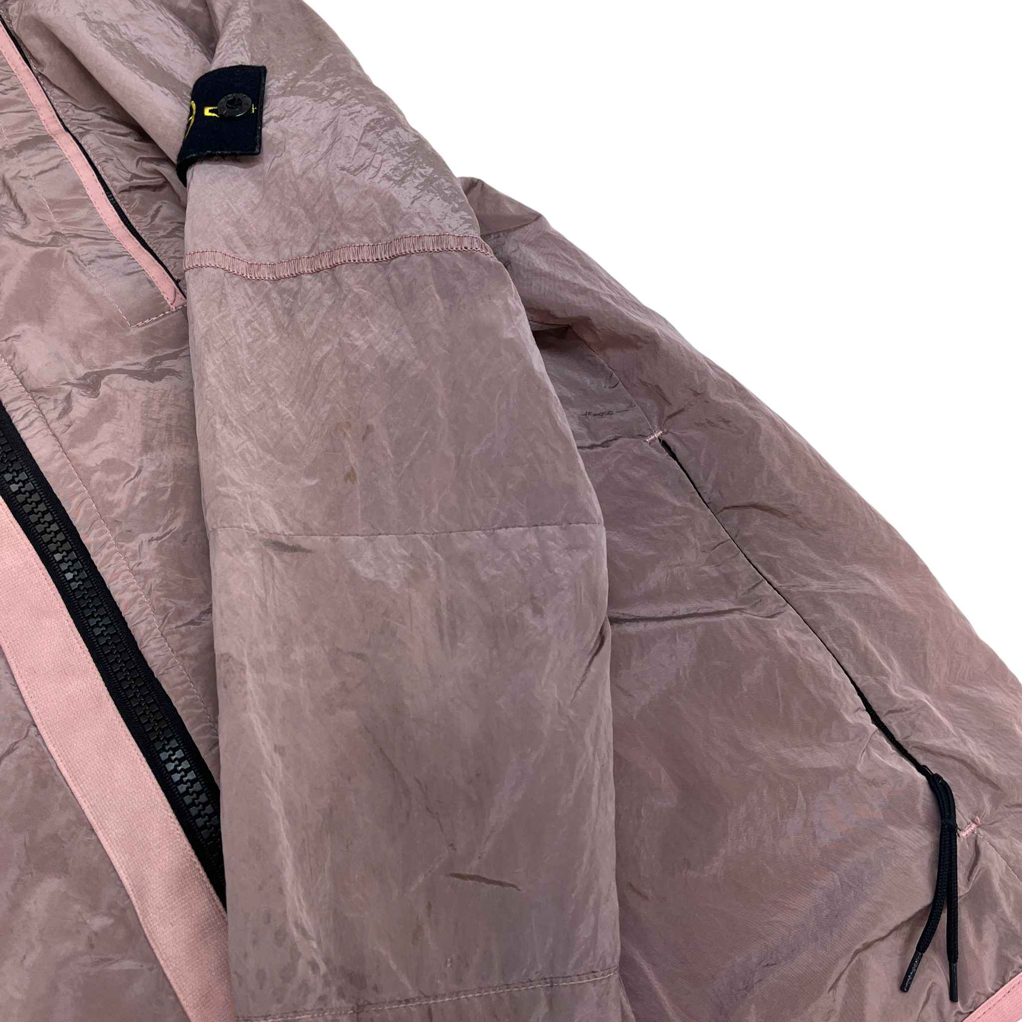 Men's Applique Nylon Metal OverShirt Pink Size S