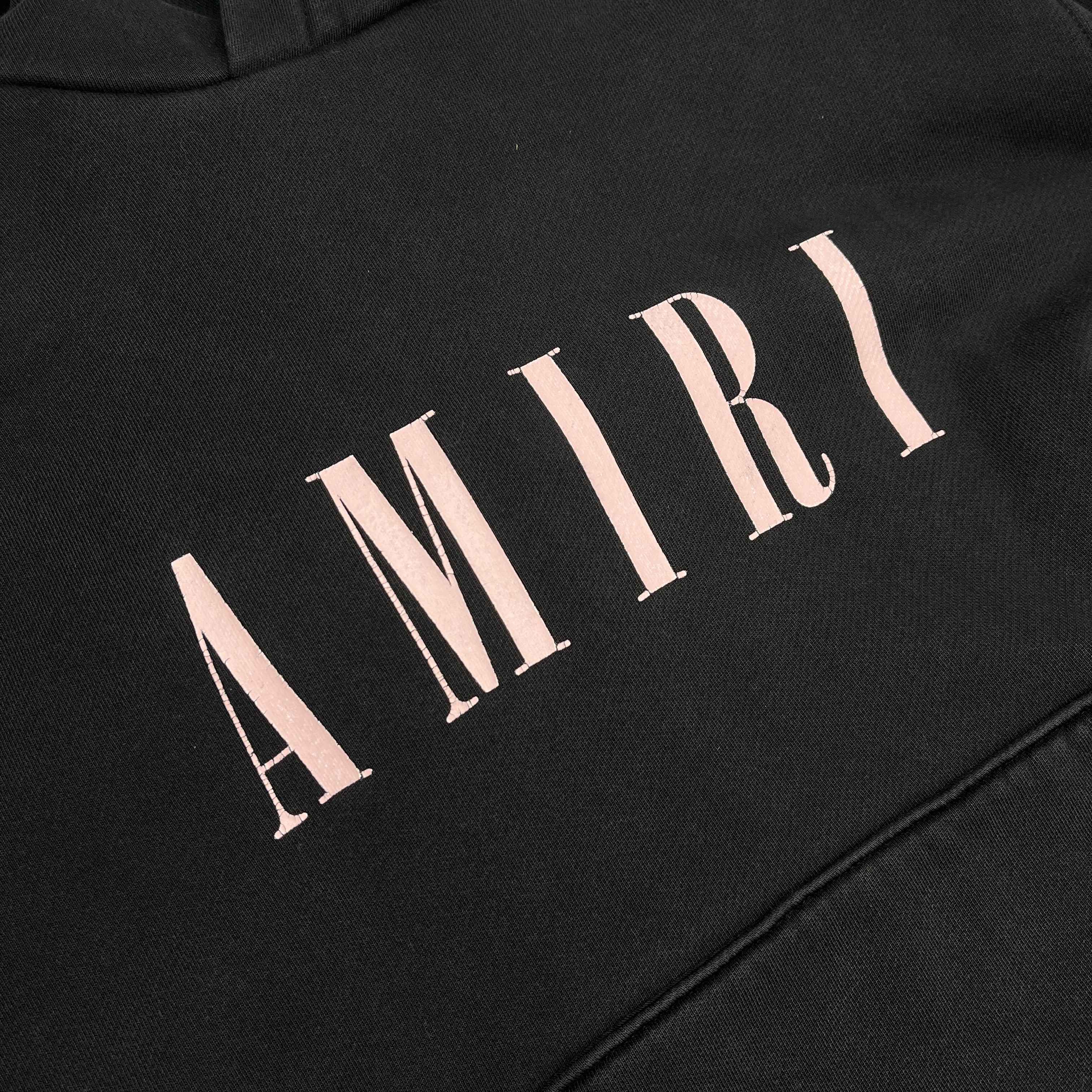 Men's Logo Print Hoodie Black Size M