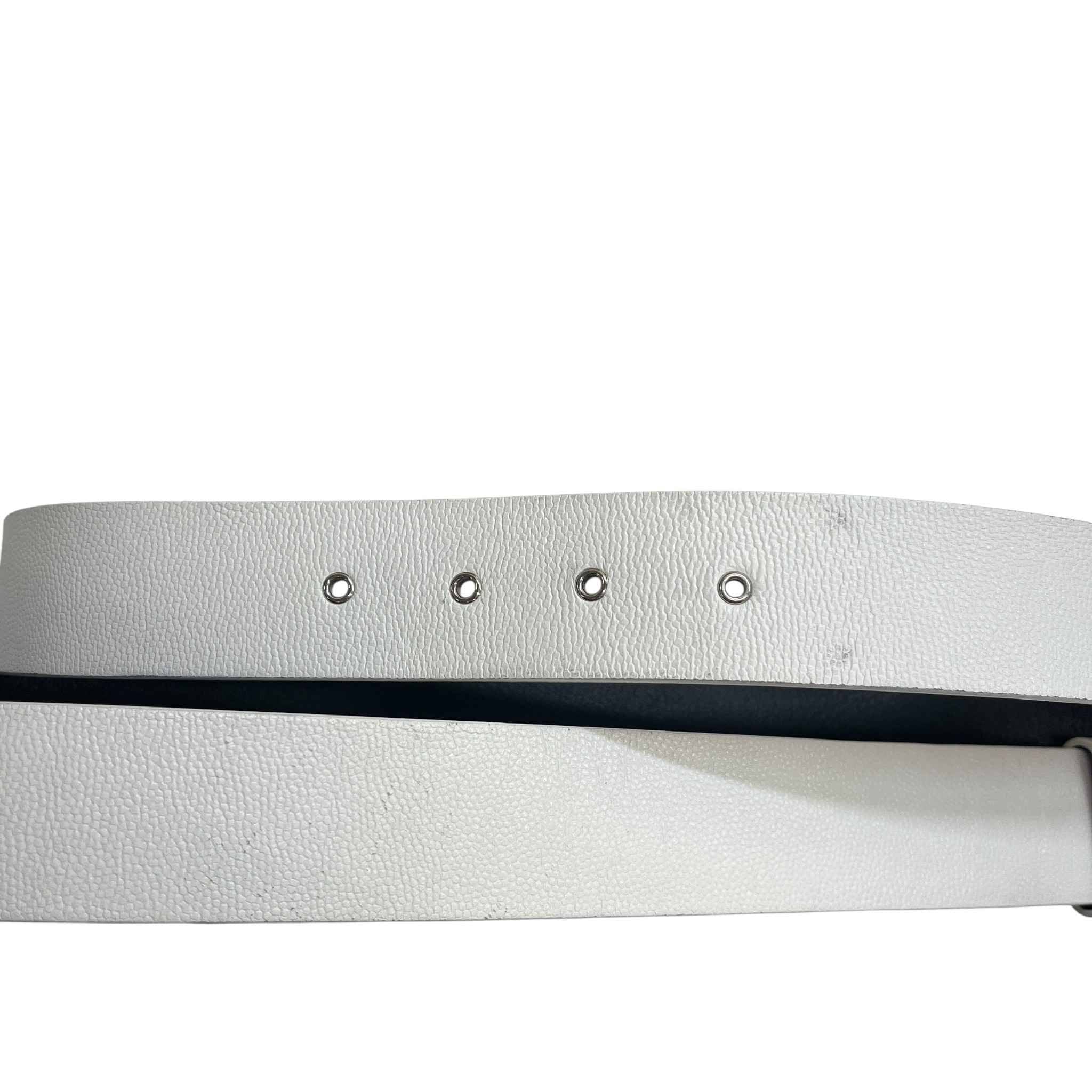 Women's Cc Logo Belt White Size Waist 36"