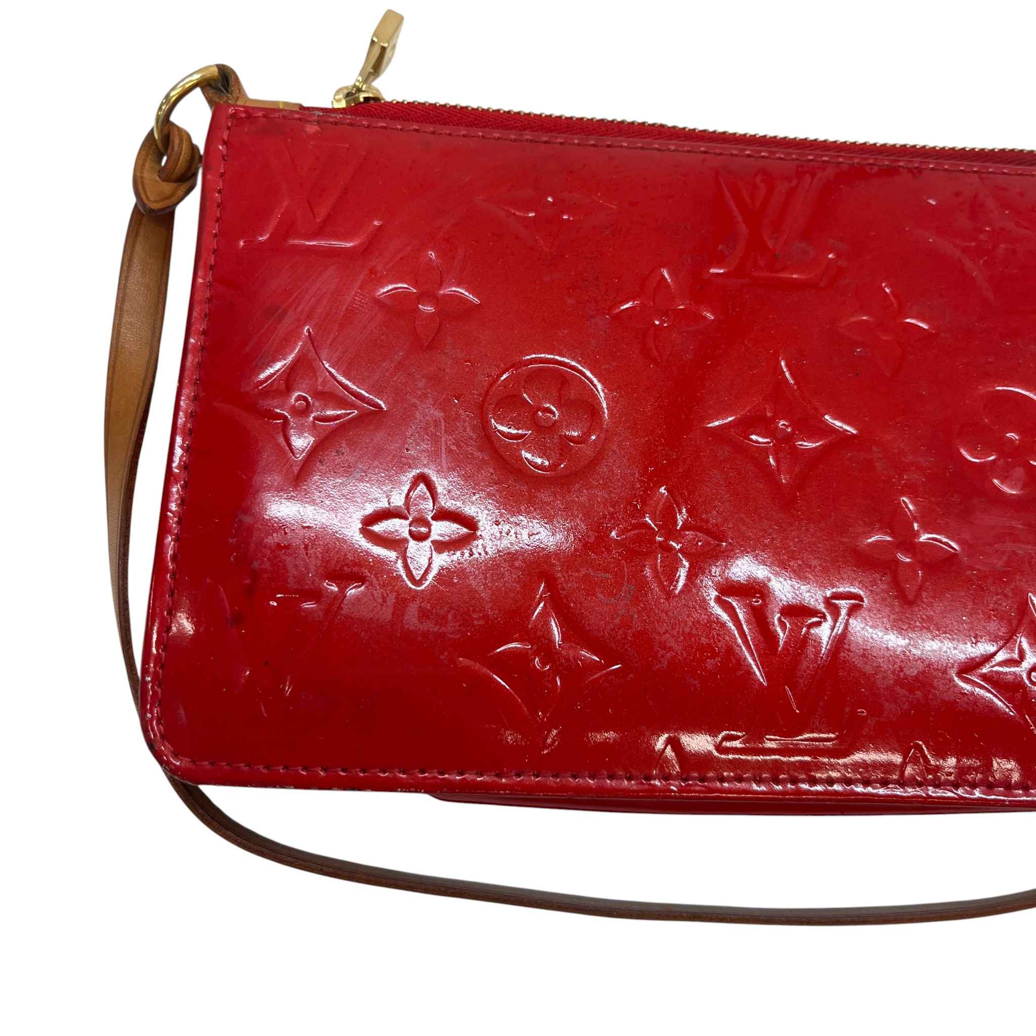Women's Monogram Vernis Lexington Pochette Handbag Red