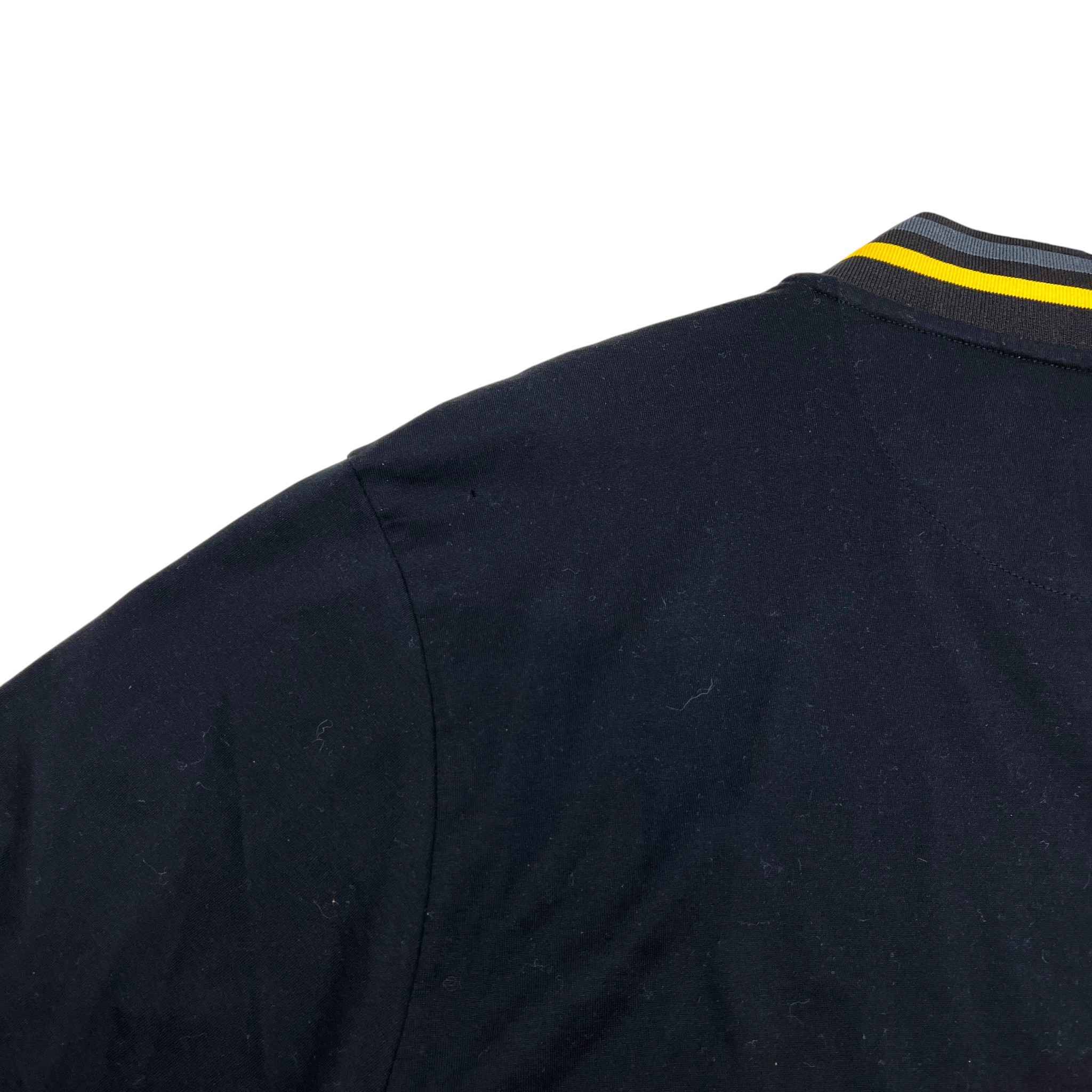 Men's Roma Ribbed Trim T-Shirt Black Size M