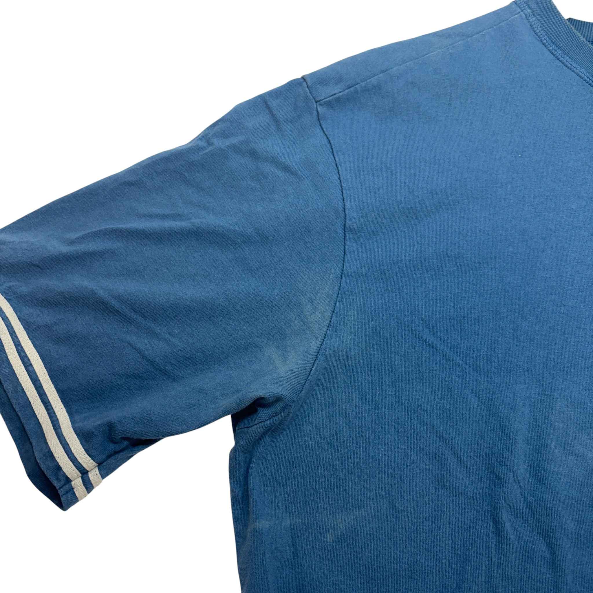 Men's Embroidered Logo T-Shirt Blue Size XXL