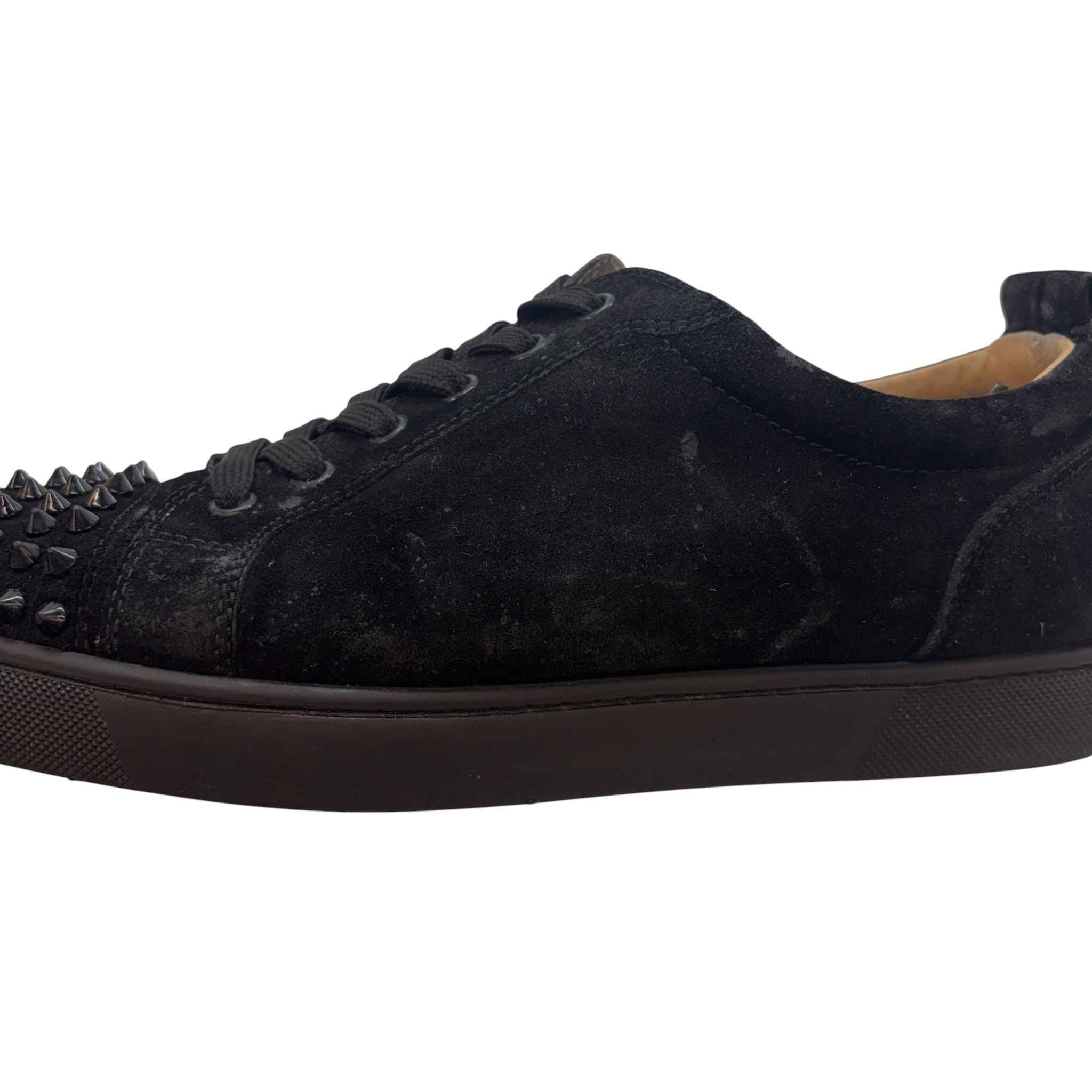 Men's Louis Spikes Flat Low Trainers Black Size EU 42 / UK 8