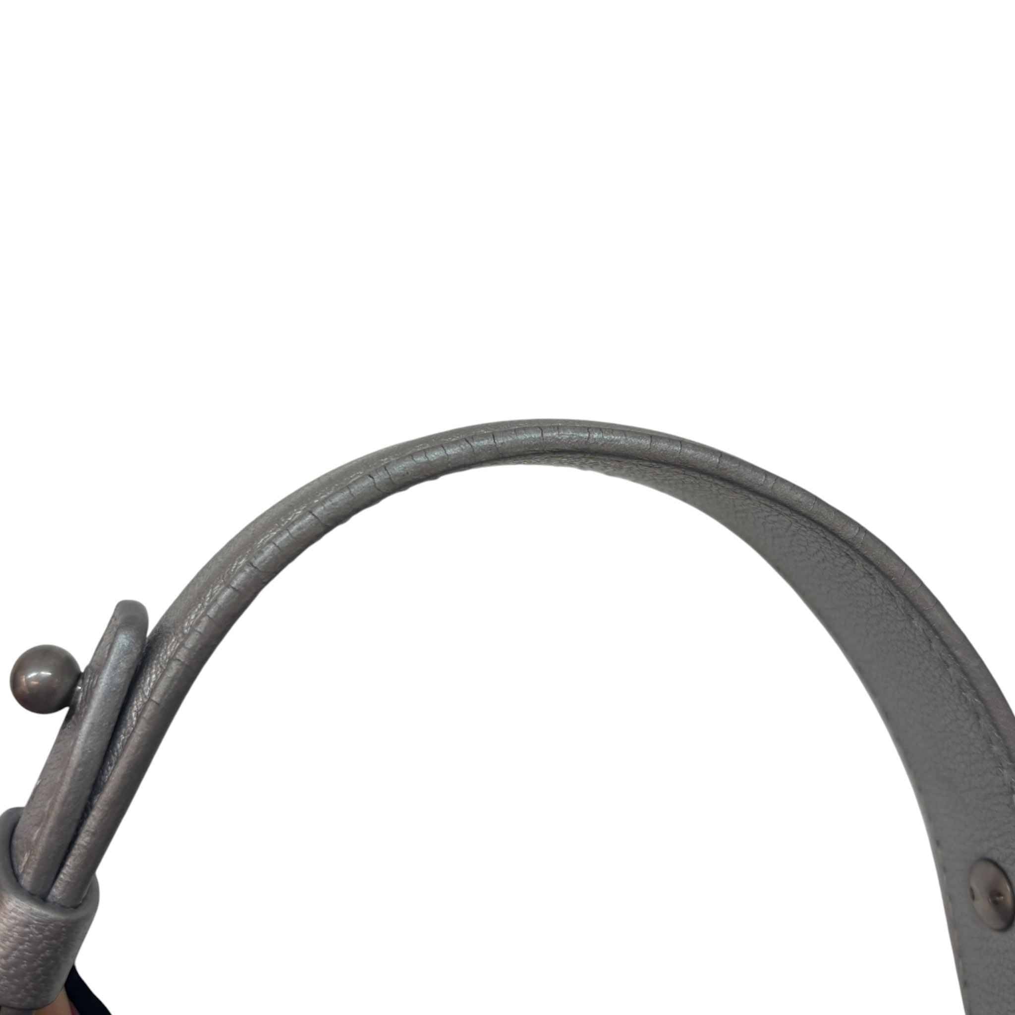 Women's Chevron Bucket Bag Silver