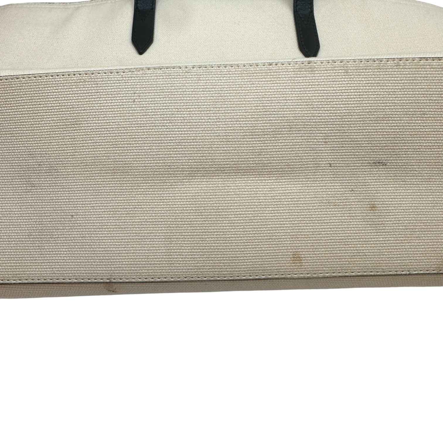 Women's Canvas Logo Tote Bag Beige