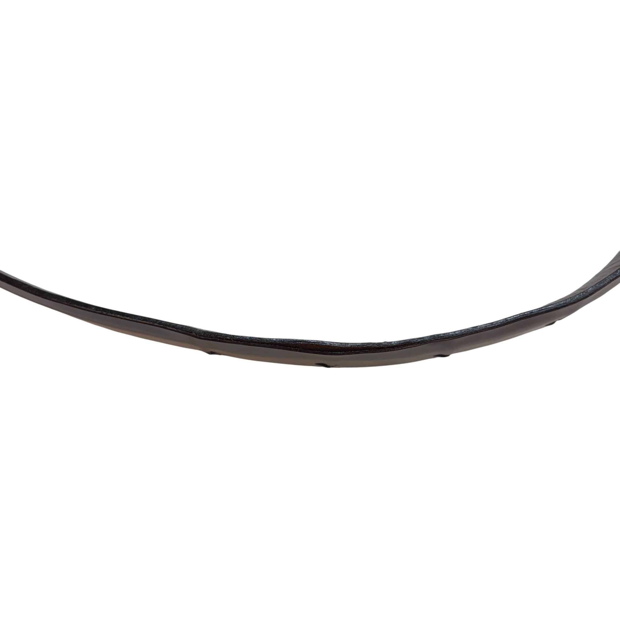 Men's Square G Buckle Belt Brown Size Waist 32"