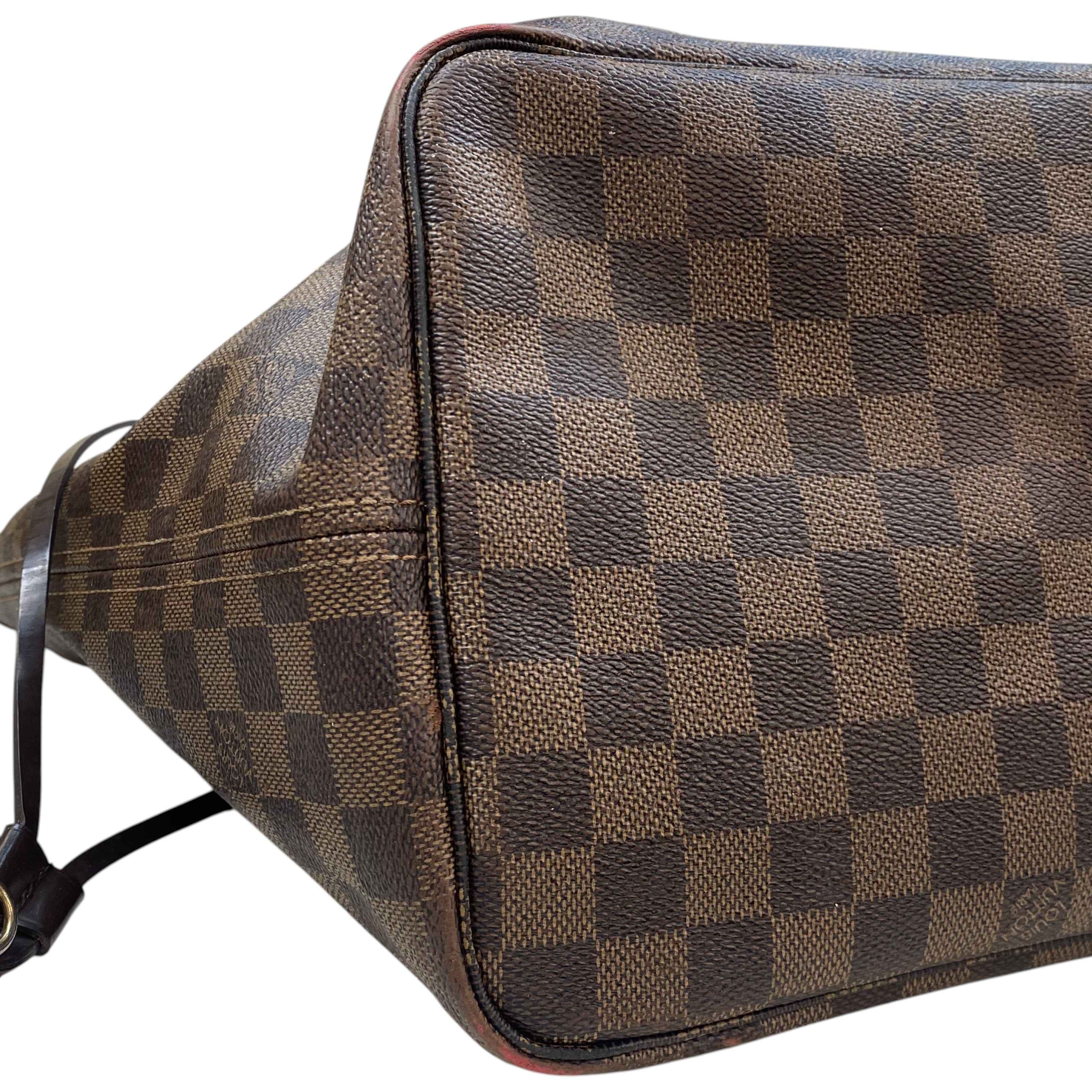 Women's Damier Ebene Neverfull Gm Bag Brown