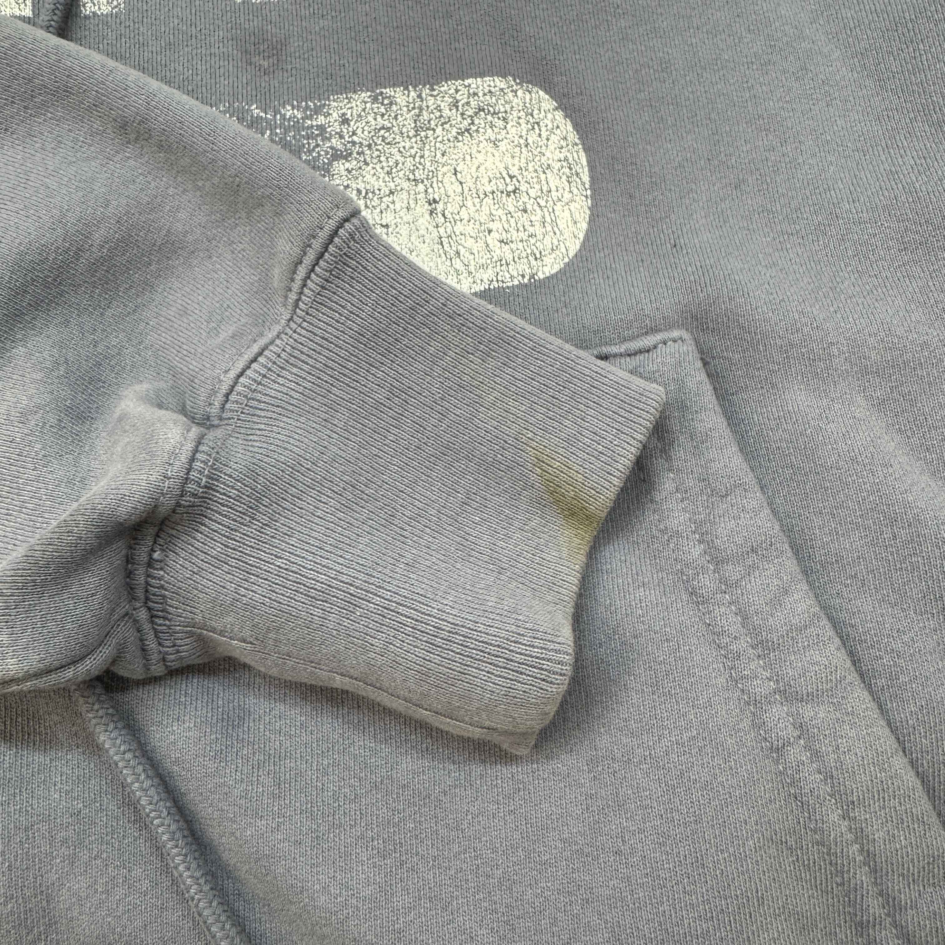 Men's Logo Print Hoodie Blue Size M