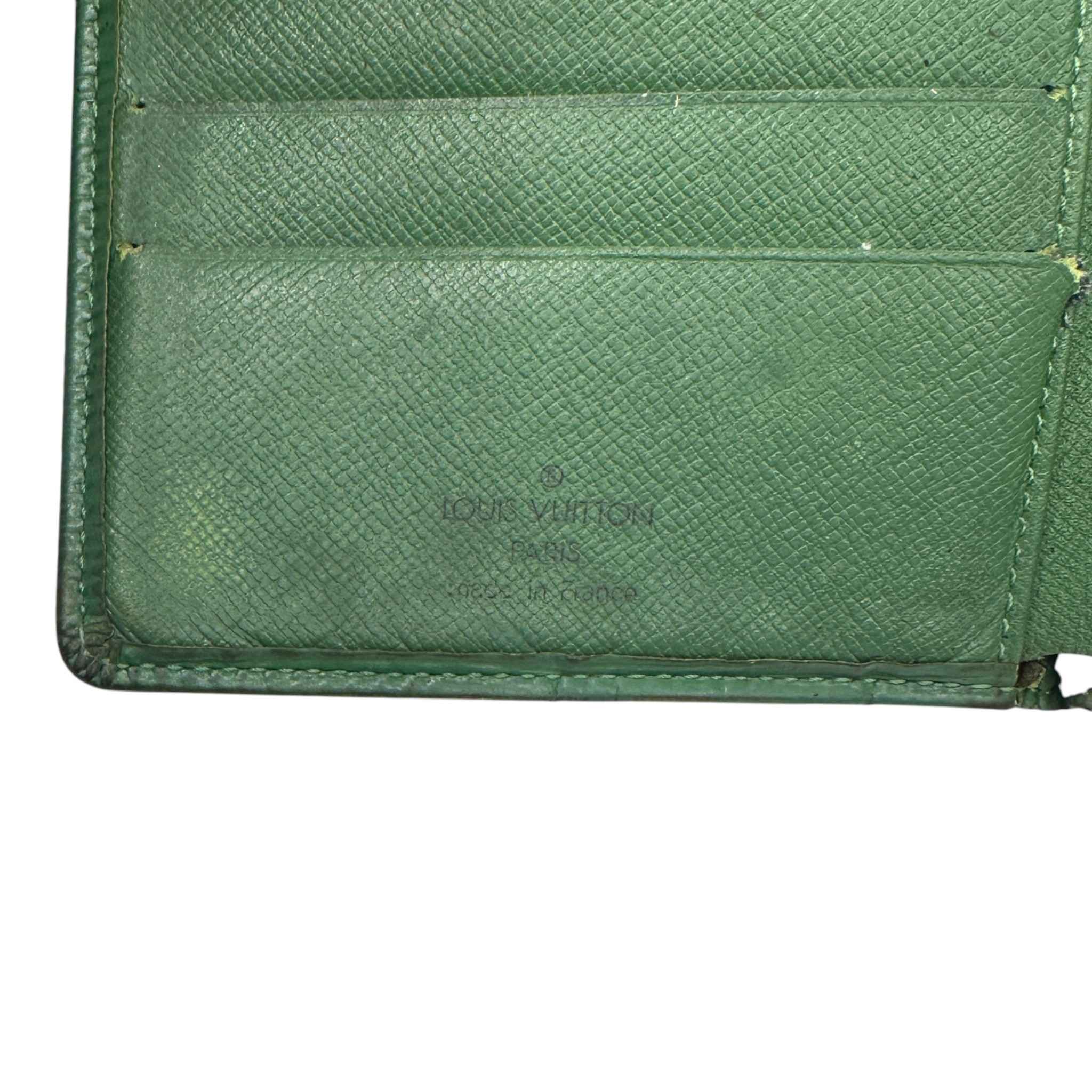 Men's Epi Leather Multiple Wallet Wallet Green