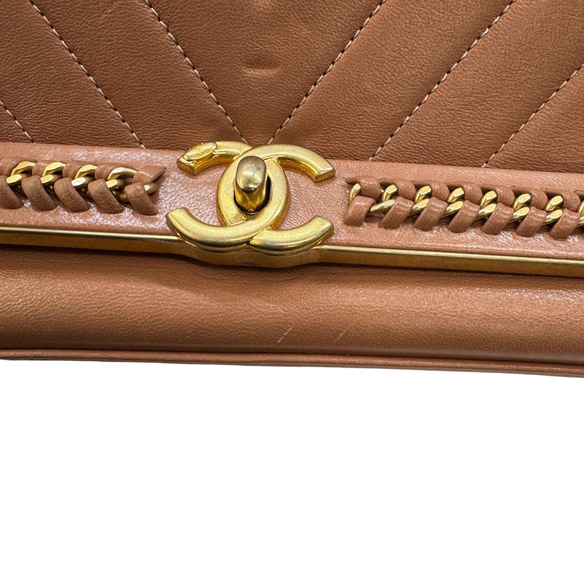 Women's Chevron Cc Top Handle Bag Pink