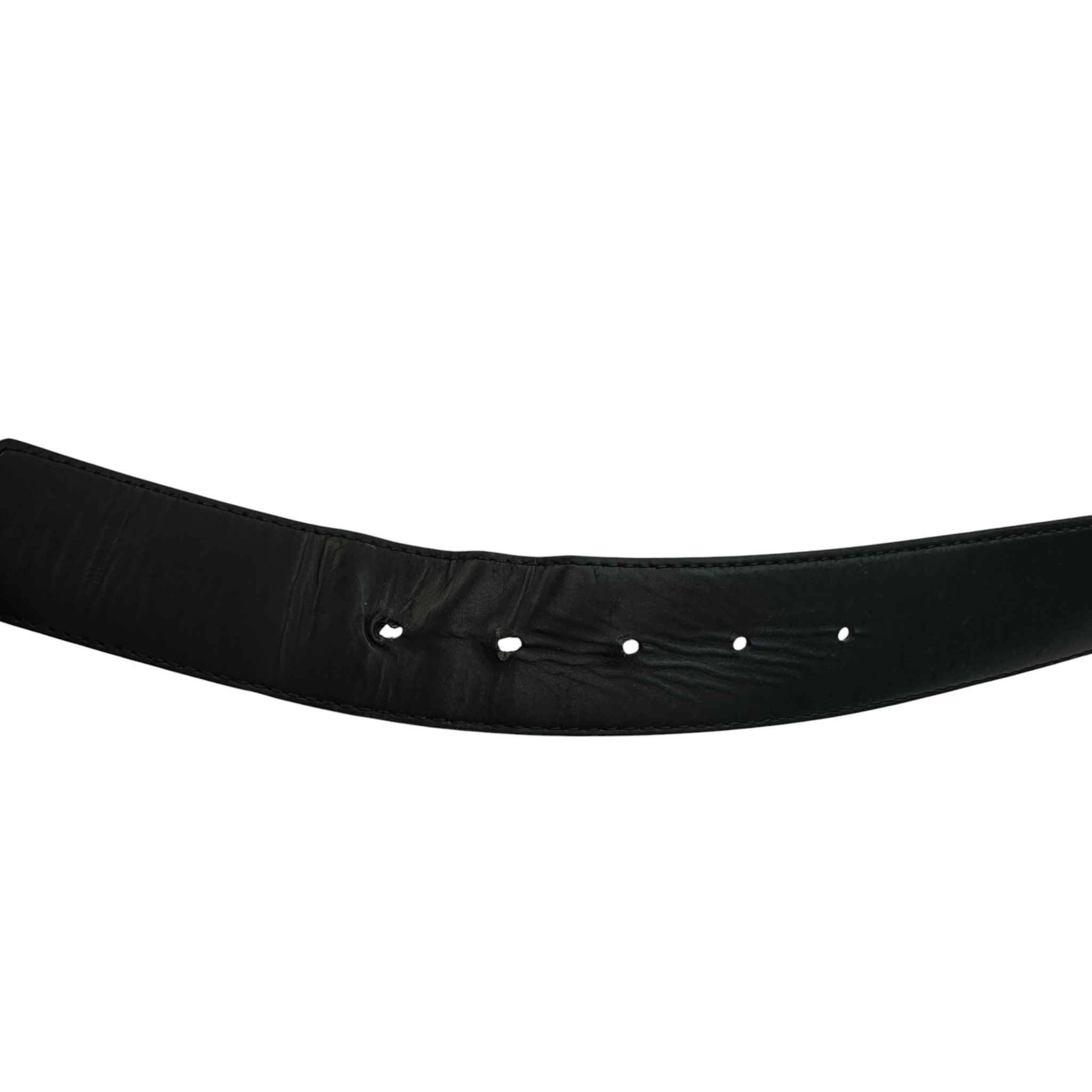 Men's Reversible Monogram Belt Grey Size Waist 38"