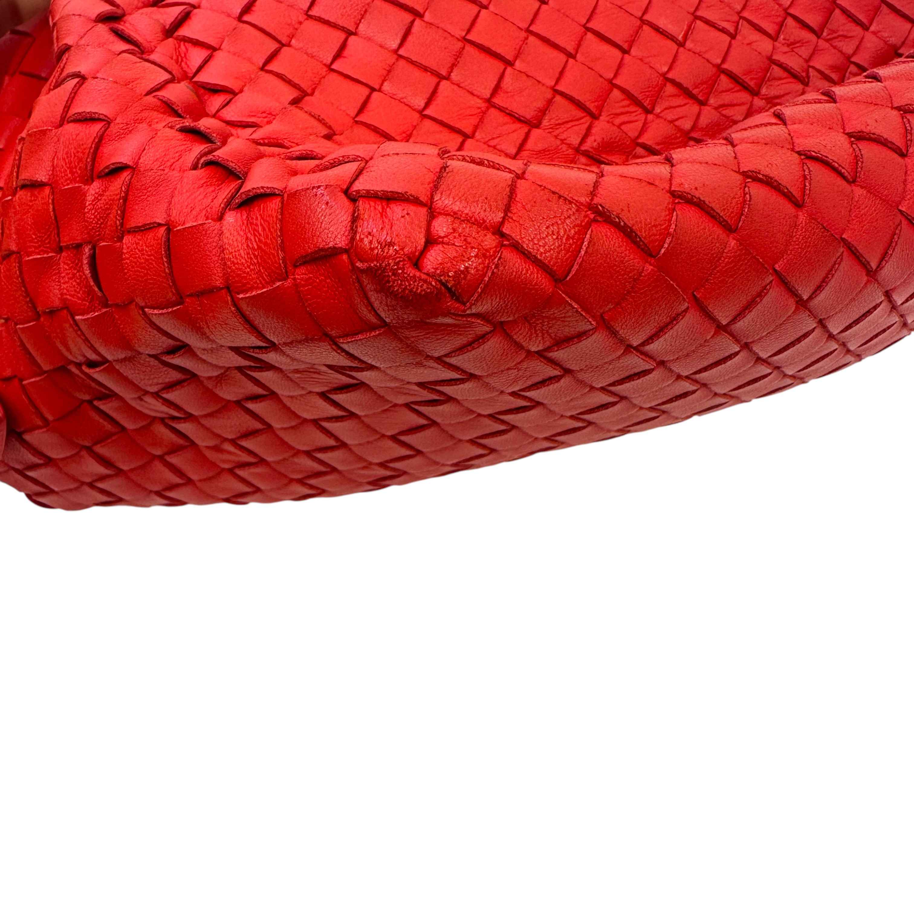 Women's Nappa Intrecciato Cube Bag Red