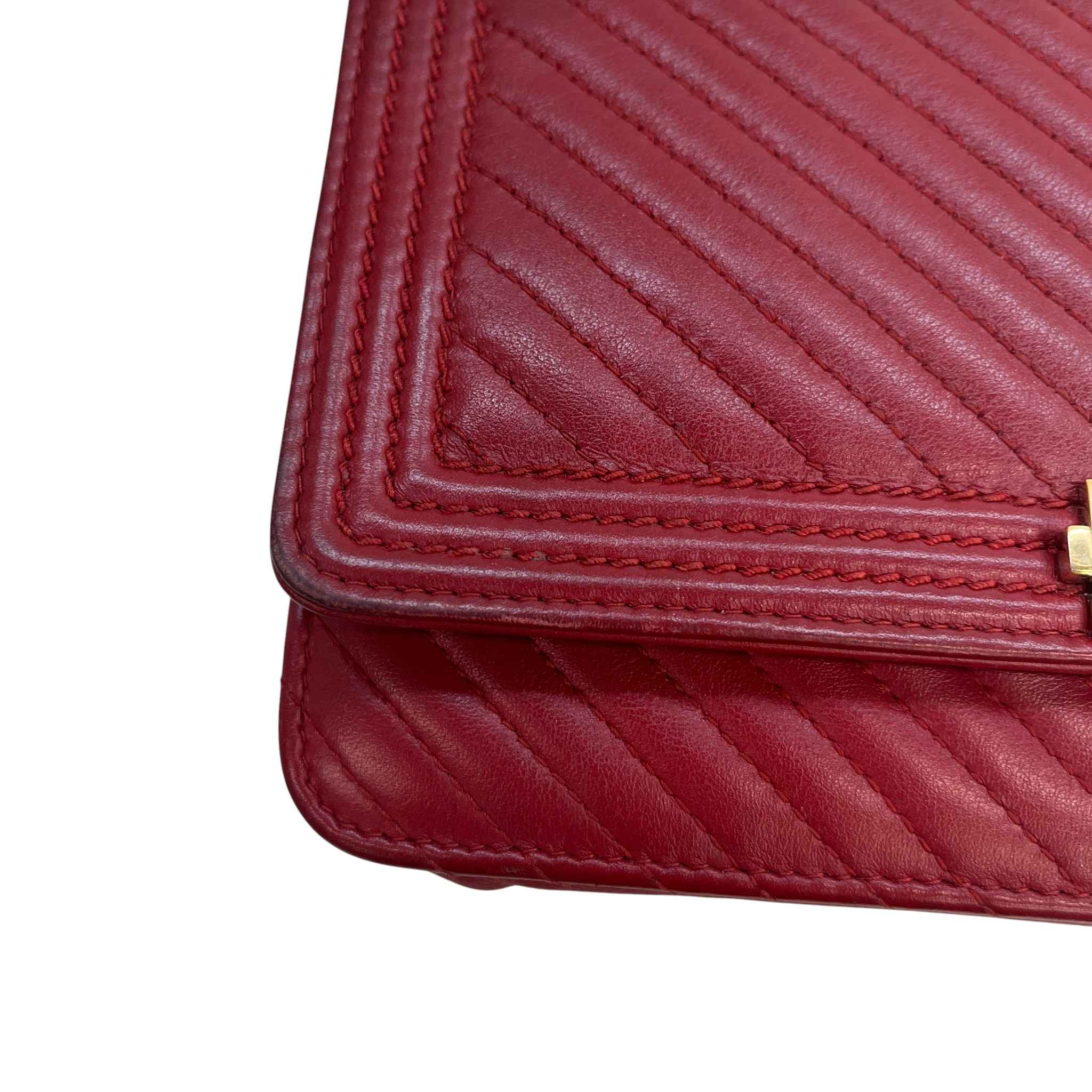 Women's Boy Wallet On Chain Handbag Red