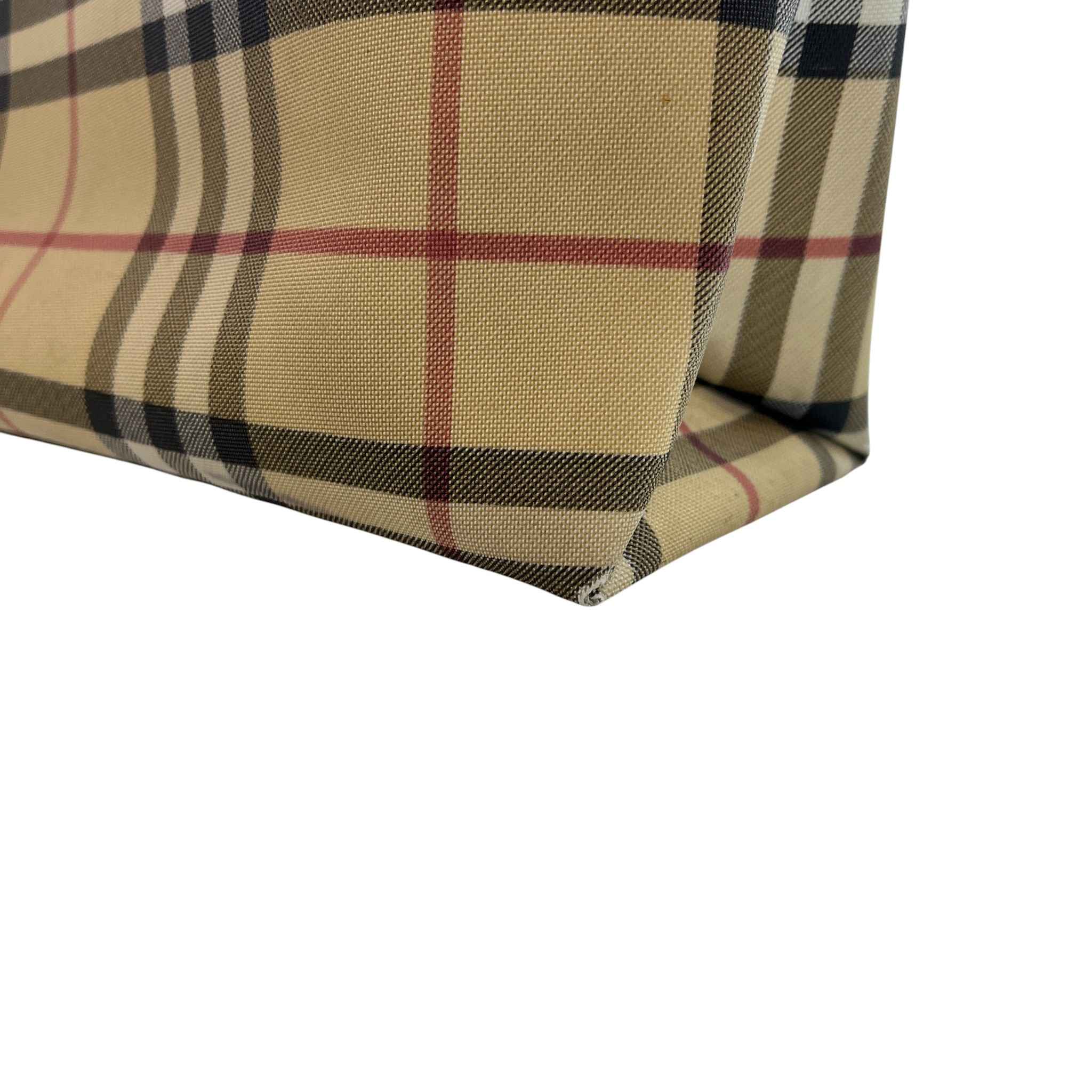 Women's Nova Check Pvc Tote Bag Beige