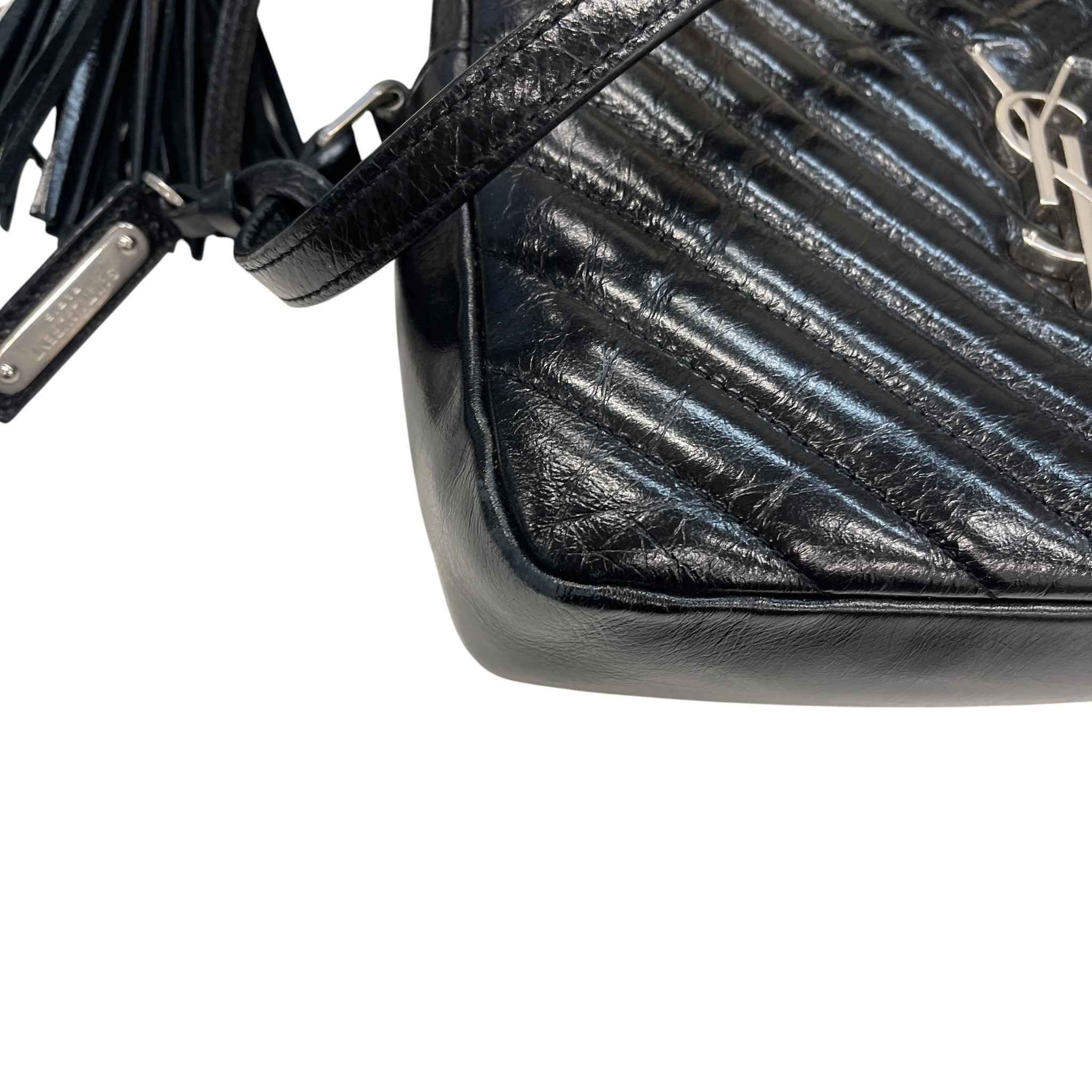 Women's Lou Matelasse Camera Handbag Black