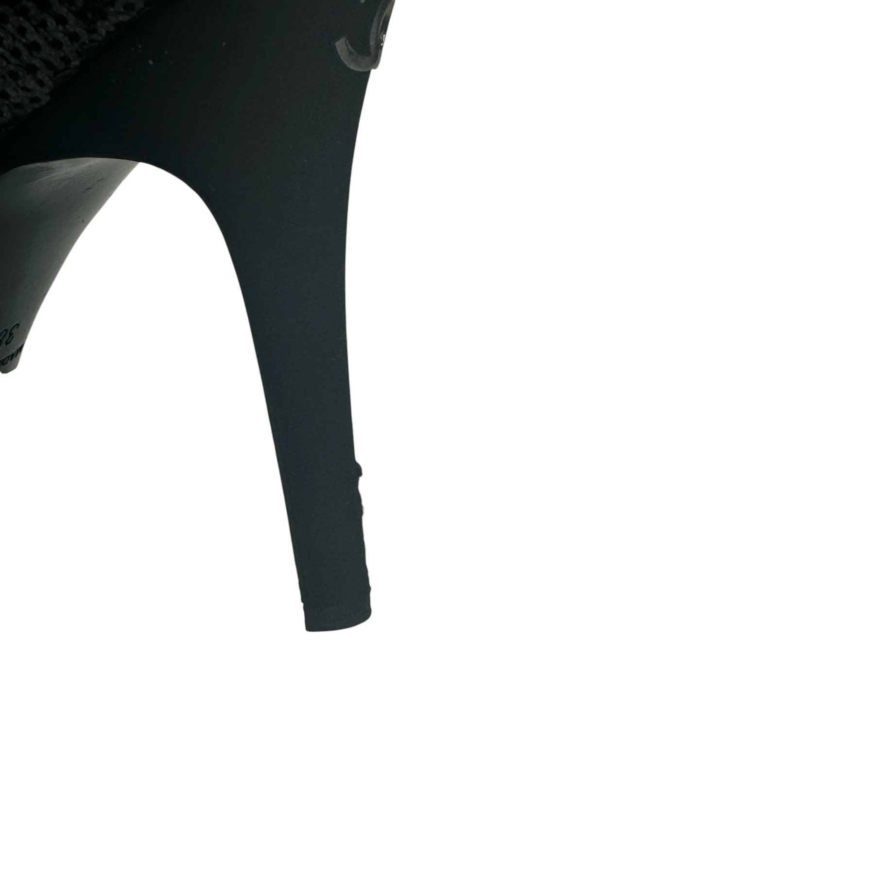 Women's Cc Logo Sequinned Heels Black Size EU 38 / UK 5