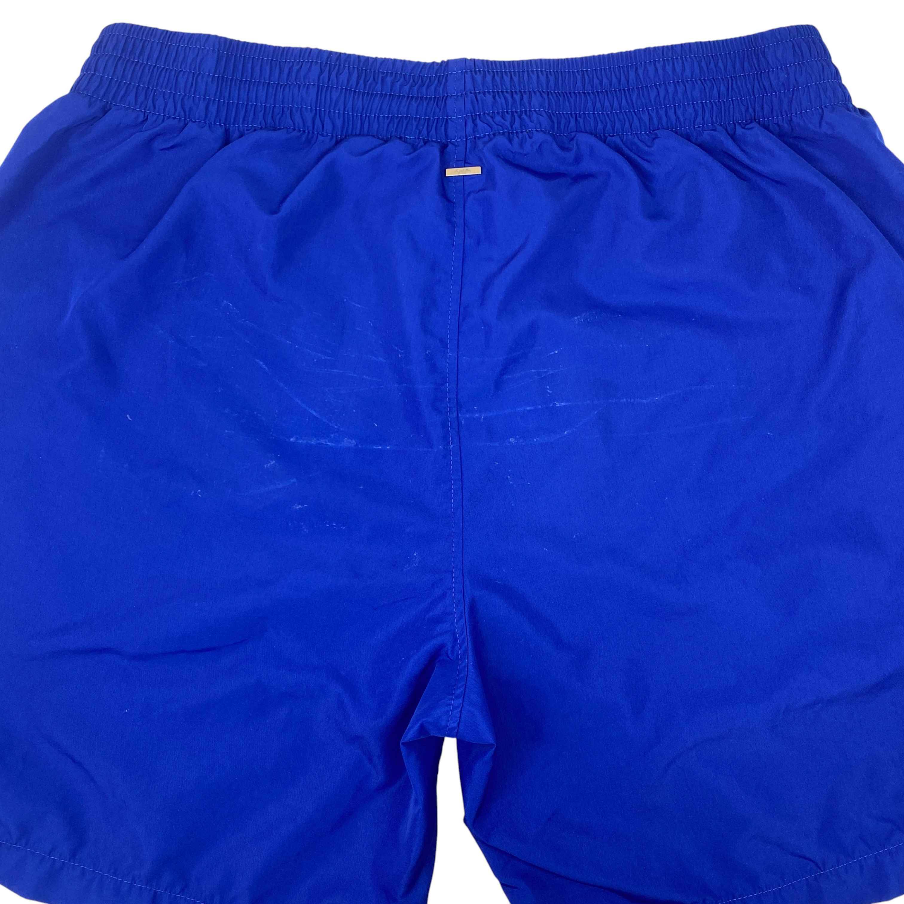 Men's Plaque Logo Swim Shorts Blue Size XL