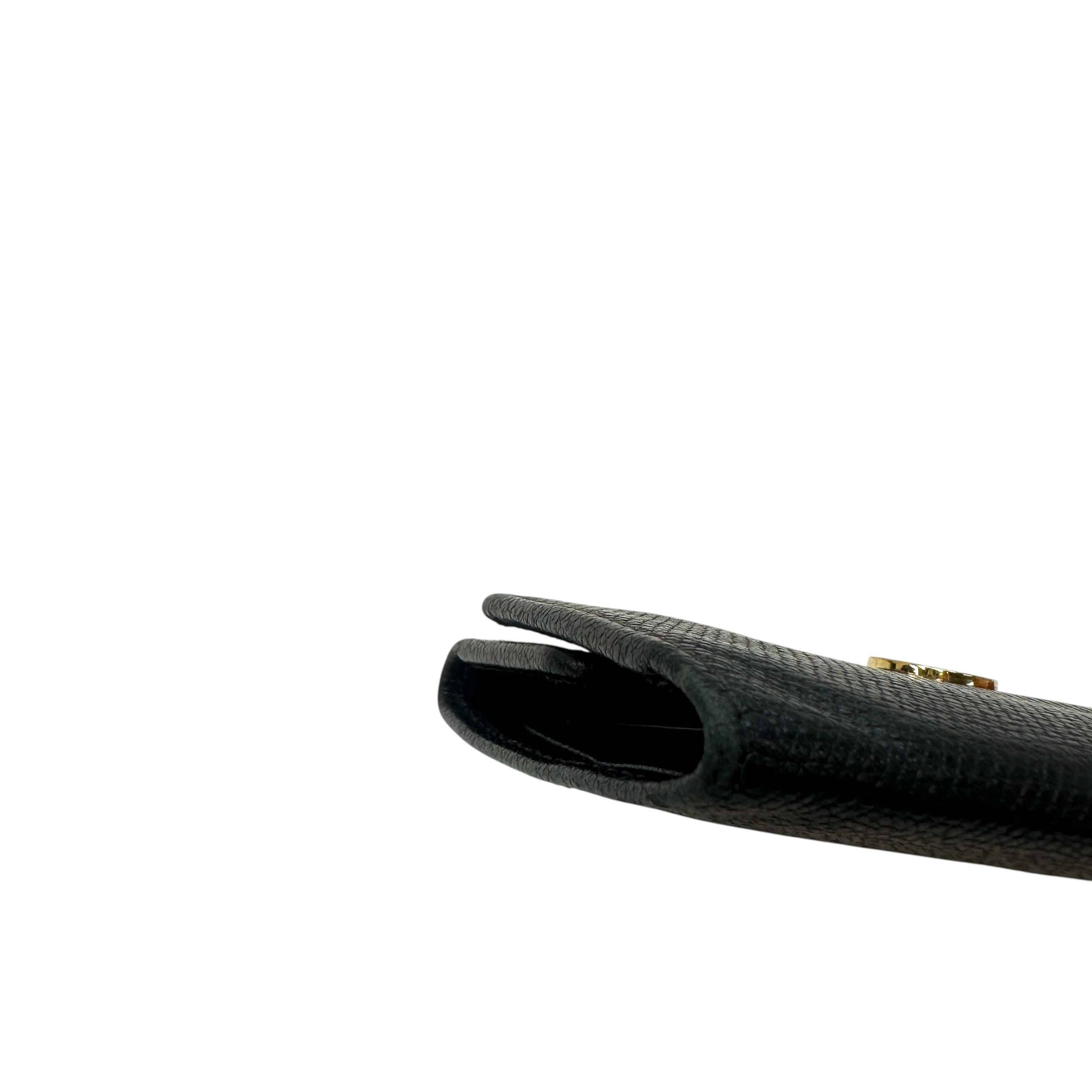 Women's Cc Logo Key Case Wallet Black