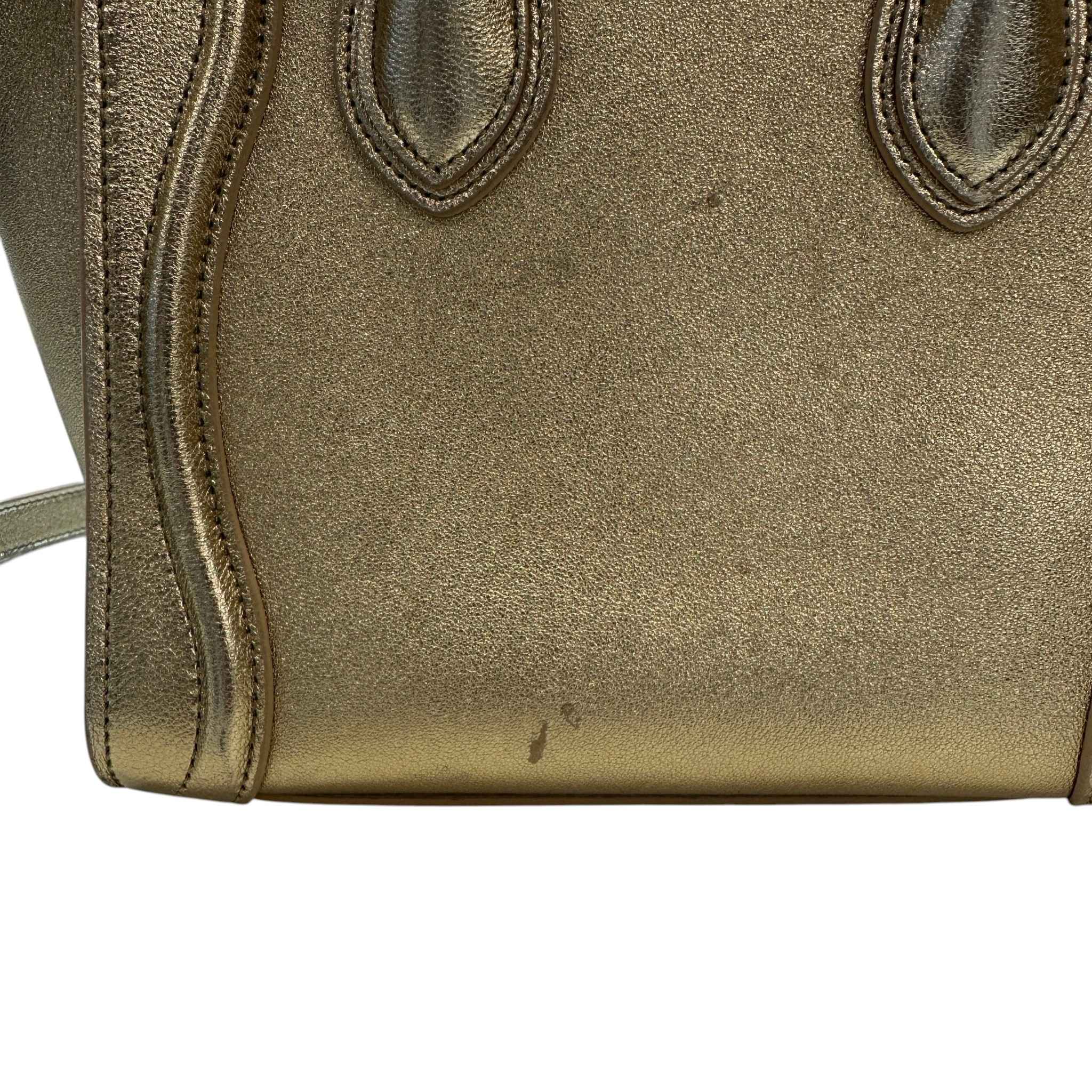 Women's Nano Luggage Tote Bag Gold