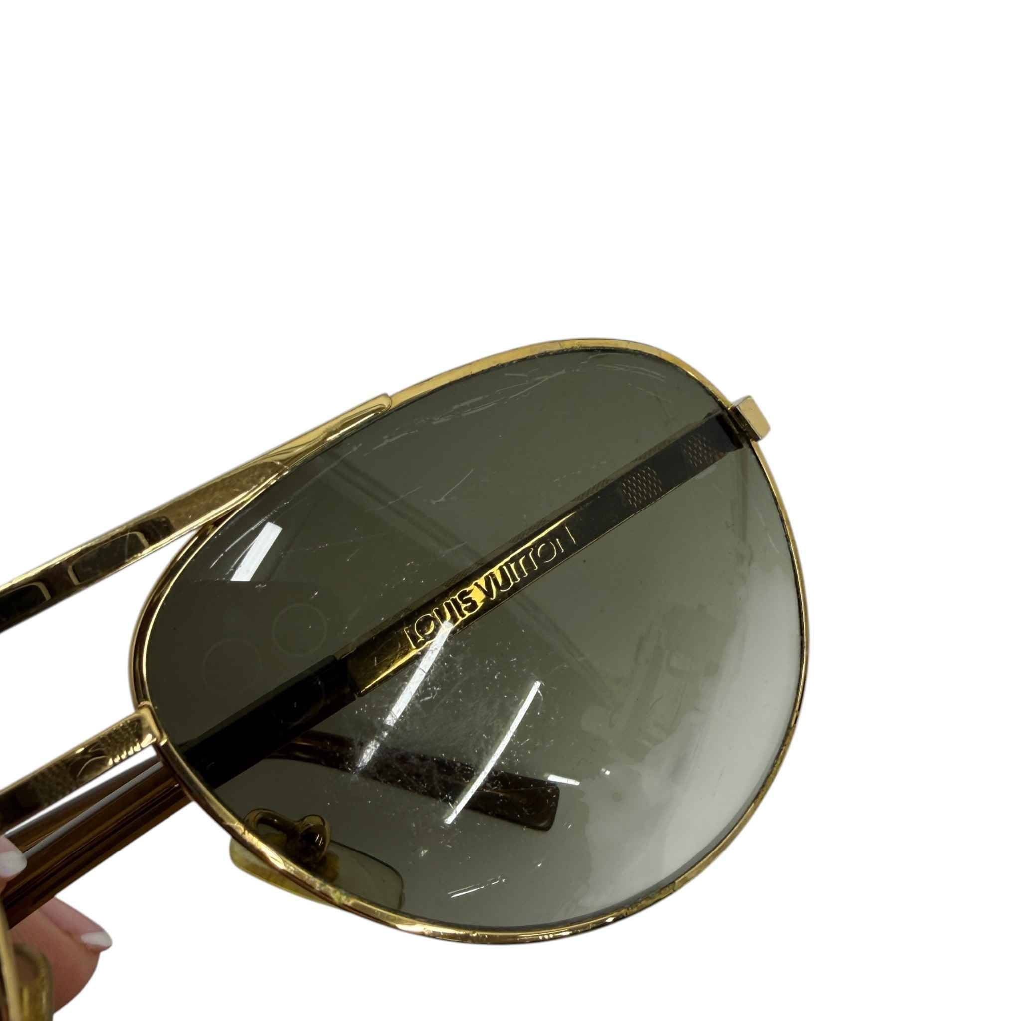 Men's Attitude Pilote Sunglasses Gold