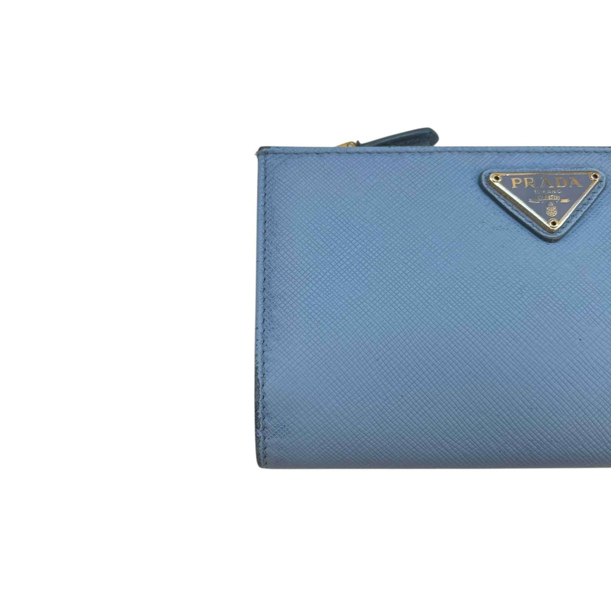 Women's Saffiano Zip Around Wallet Blue