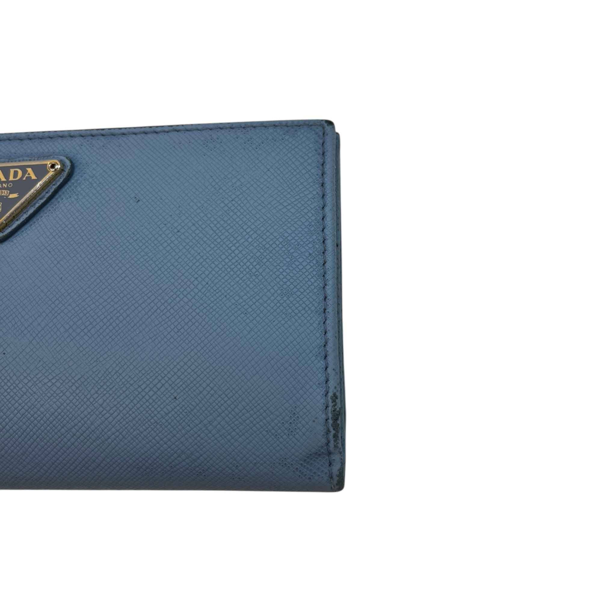 Women's Saffiano Zip Around Wallet Blue