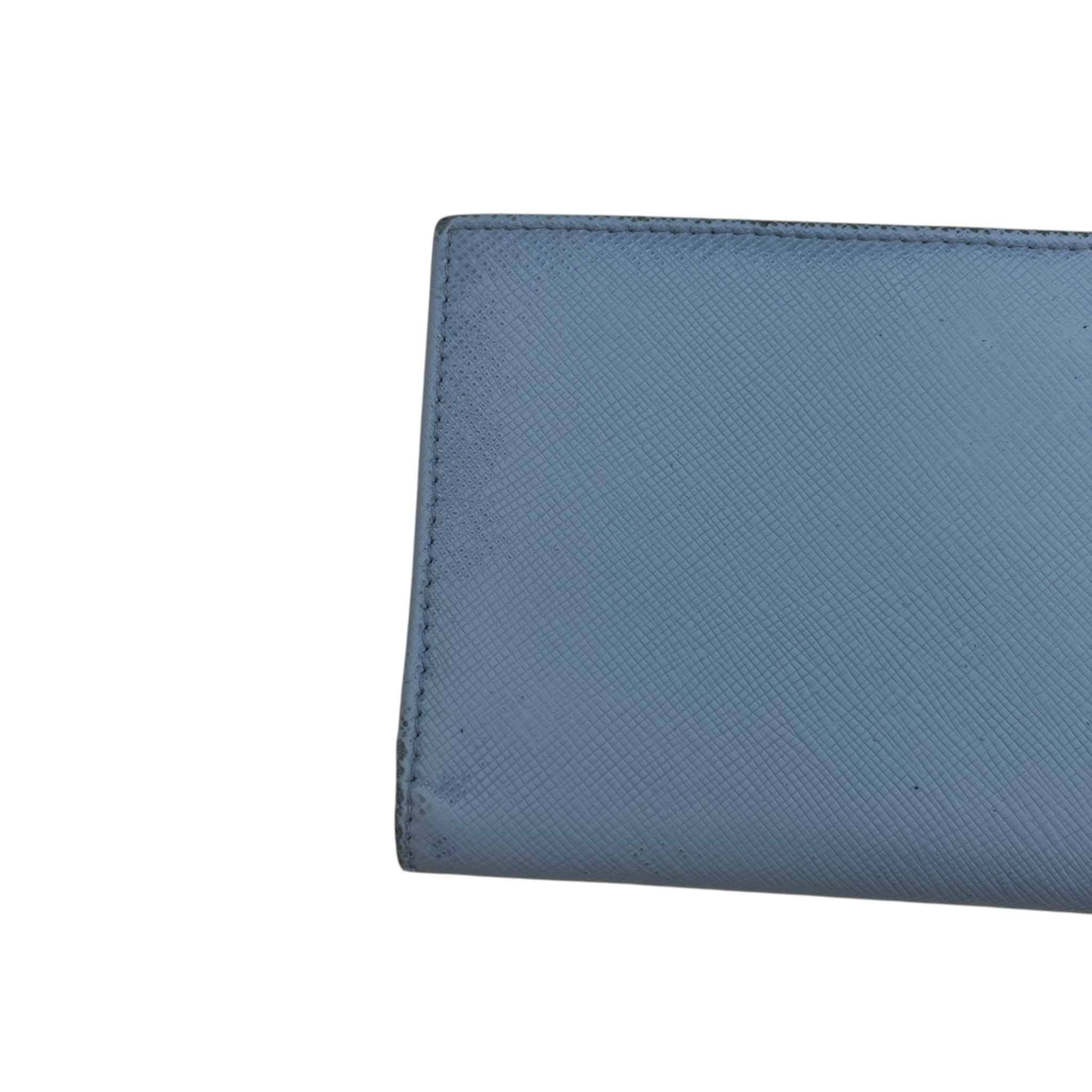 Women's Saffiano Zip Around Wallet Blue