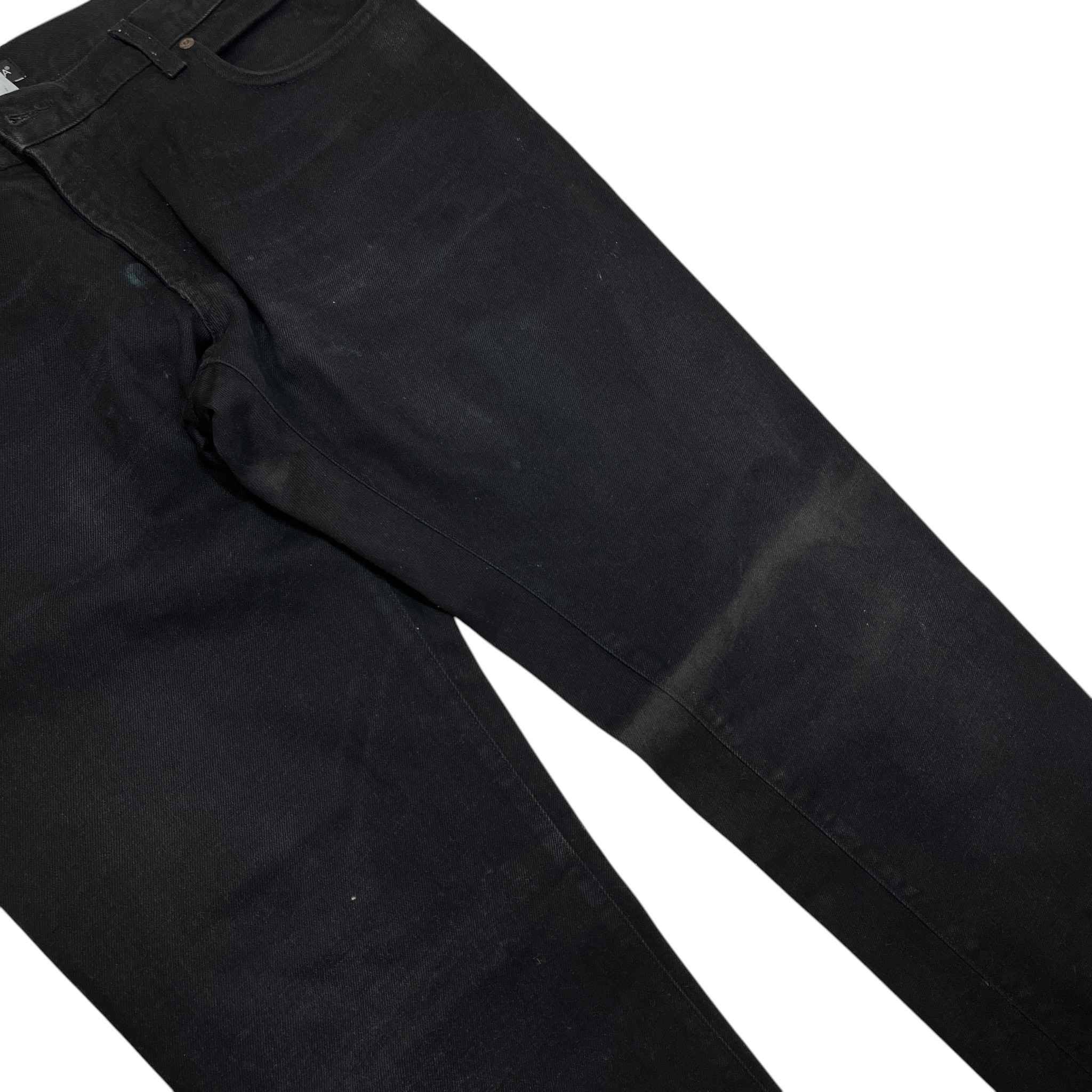 Men's Plaque Logo Jeans Black Size IT 50 / UK 34