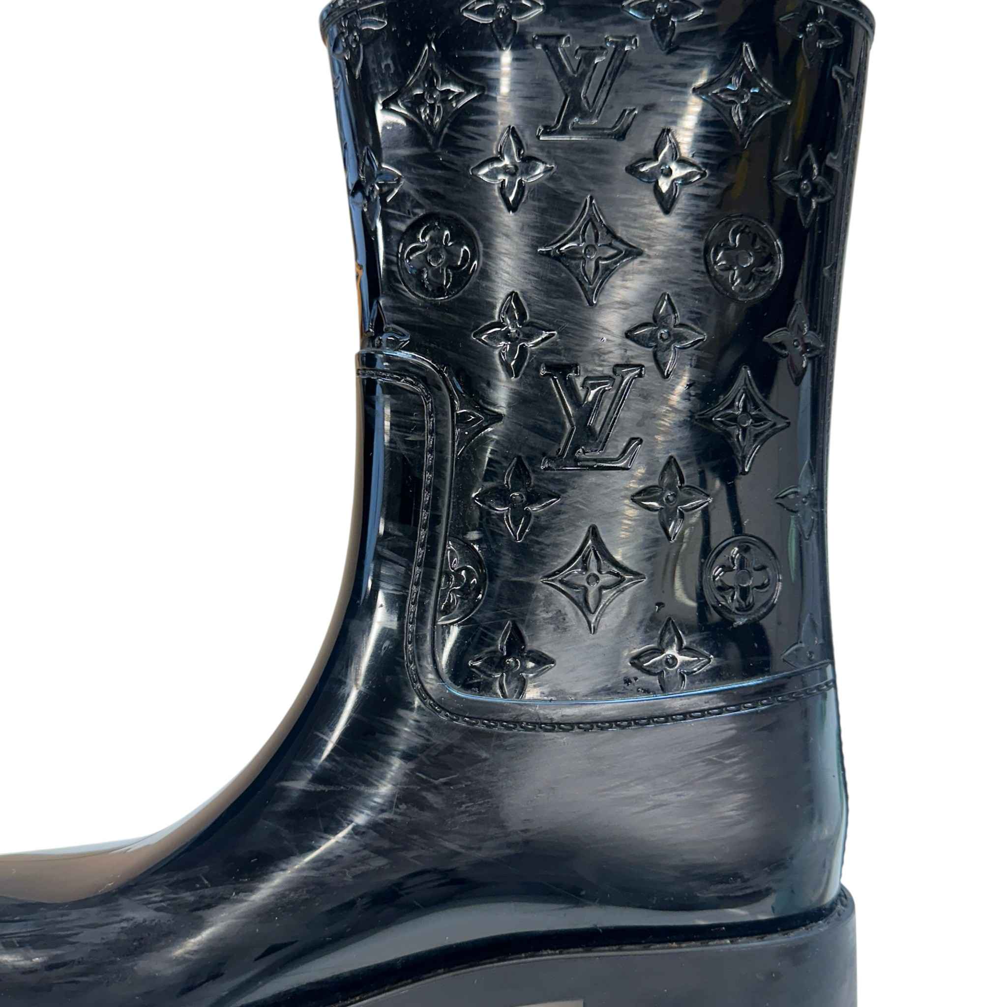 Women's Drops Flat Half Rain Wellies Black Size EU 36 / UK 3