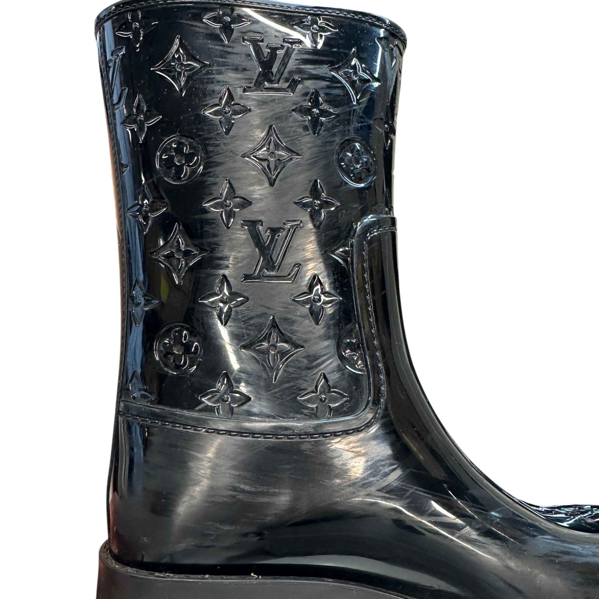 Women's Drops Flat Half Rain Wellies Black Size EU 36 / UK 3