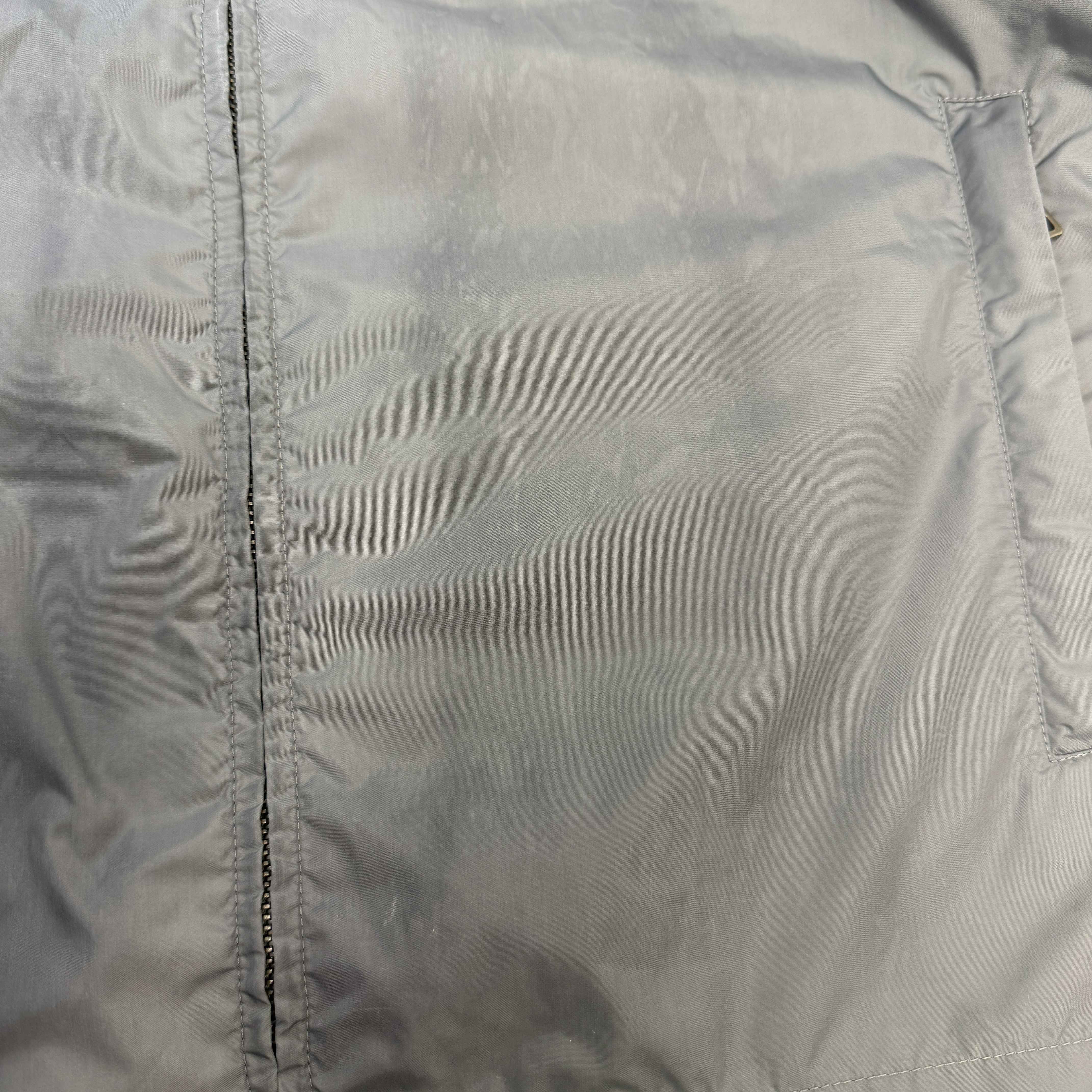 Men's Plaque Logo Windbreaker Grey Size S